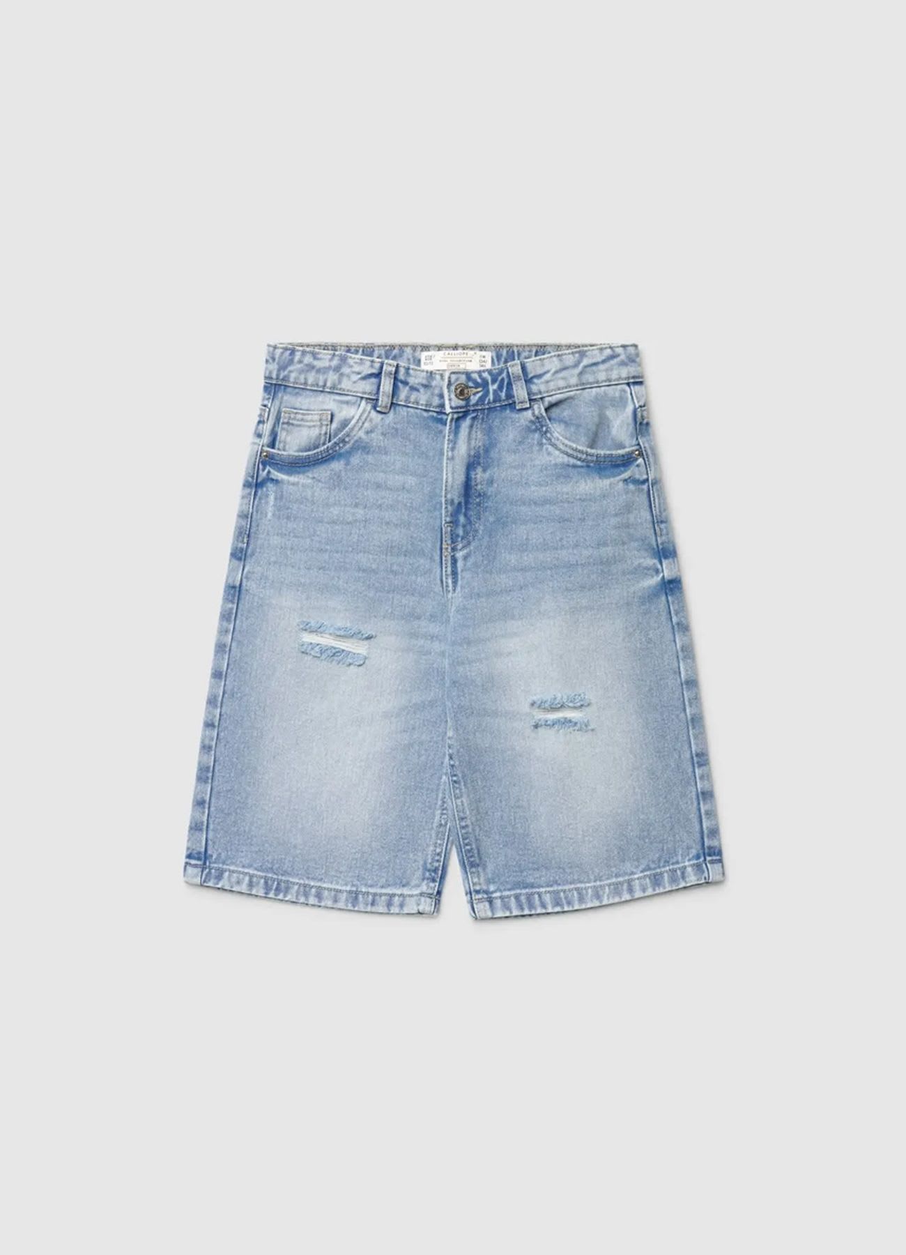 Bermuda jeans con strappi