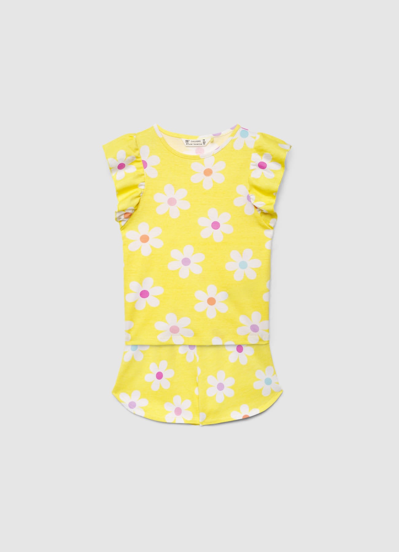 Set t-shirt e shorts con stampa margherite
