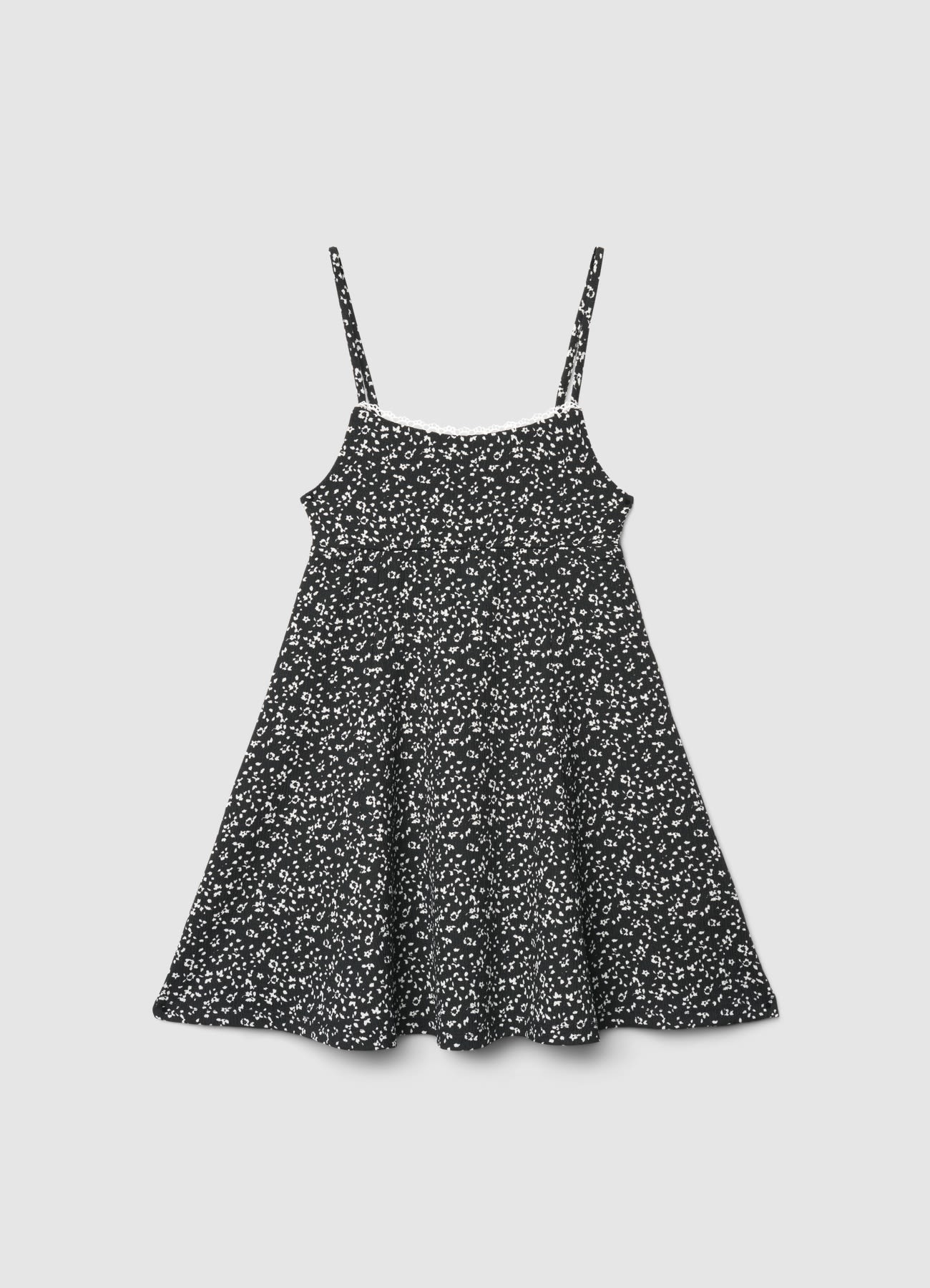 Vestito con spalline sottili e stampa floreale