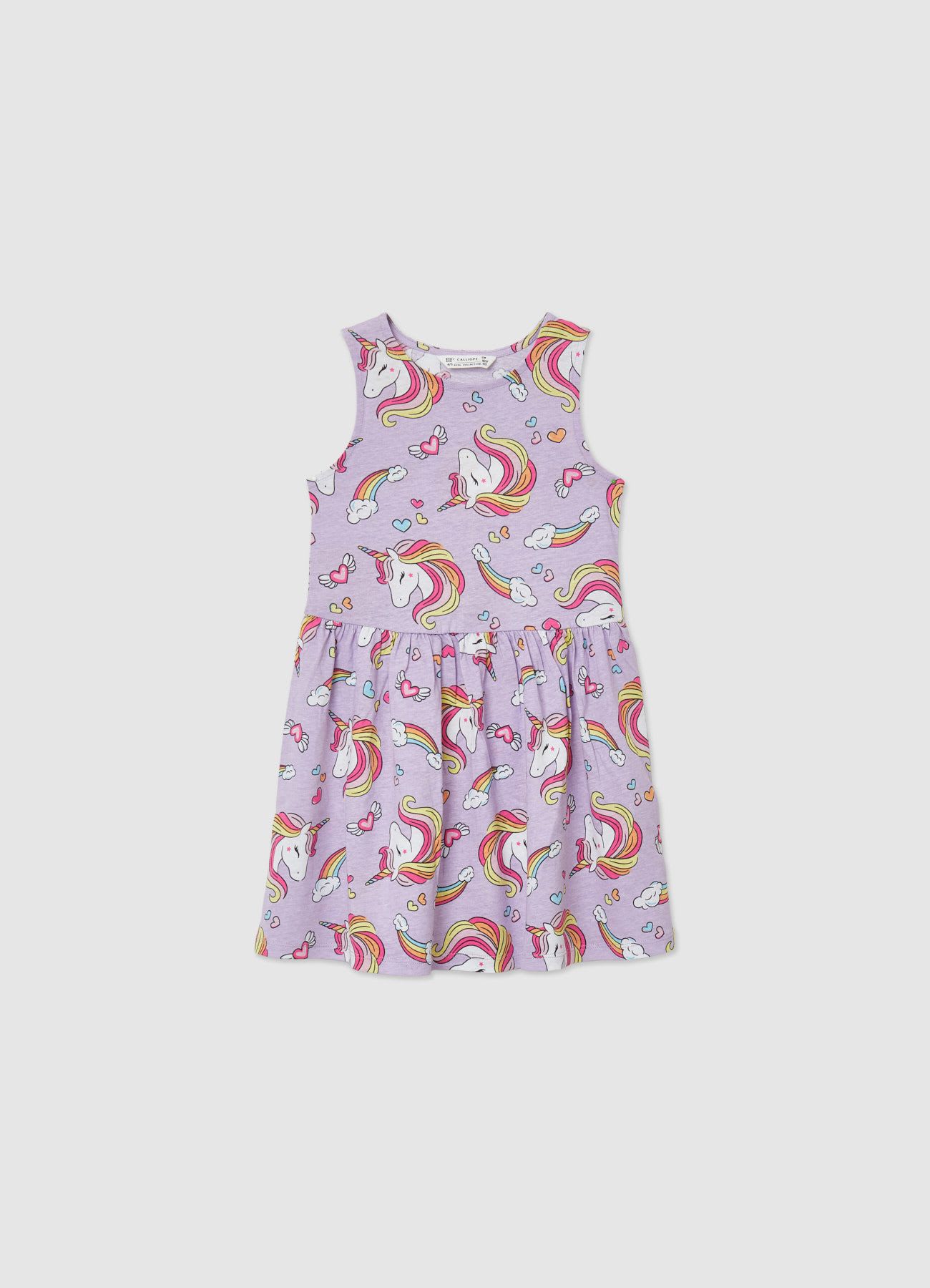 Vestito con stampa unicorni