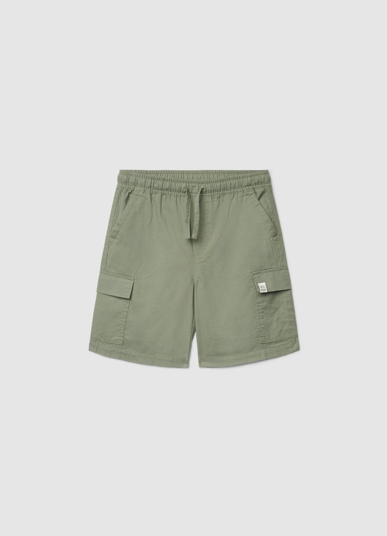 Pantaloncini cargo in misto lino