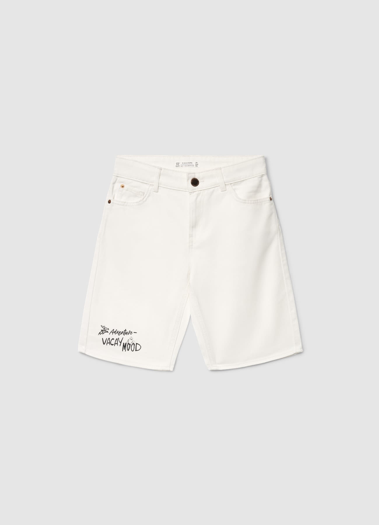 Pantaloncini tinta unita con scritta