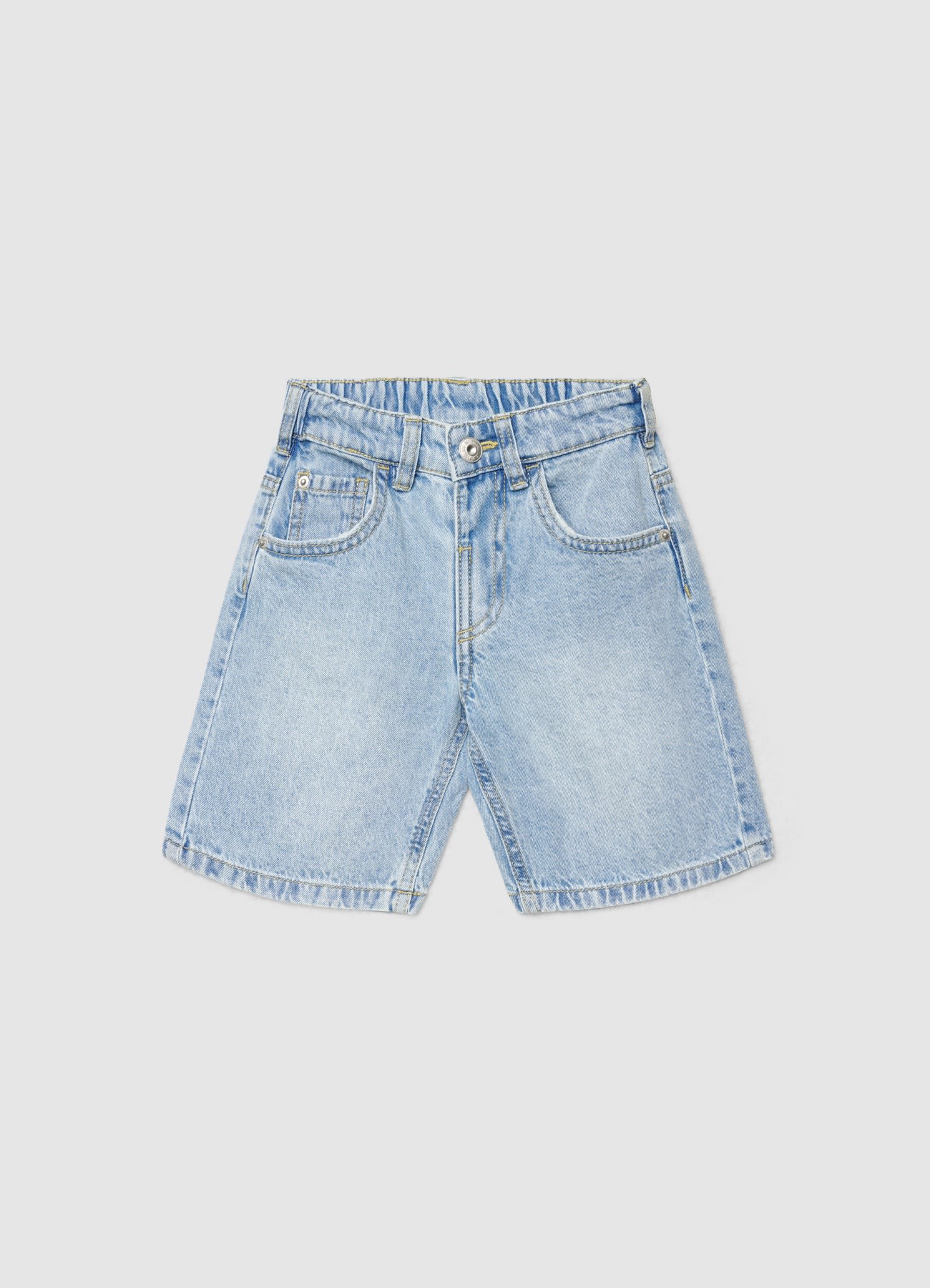 Pantaloncini jeans a tinta unita