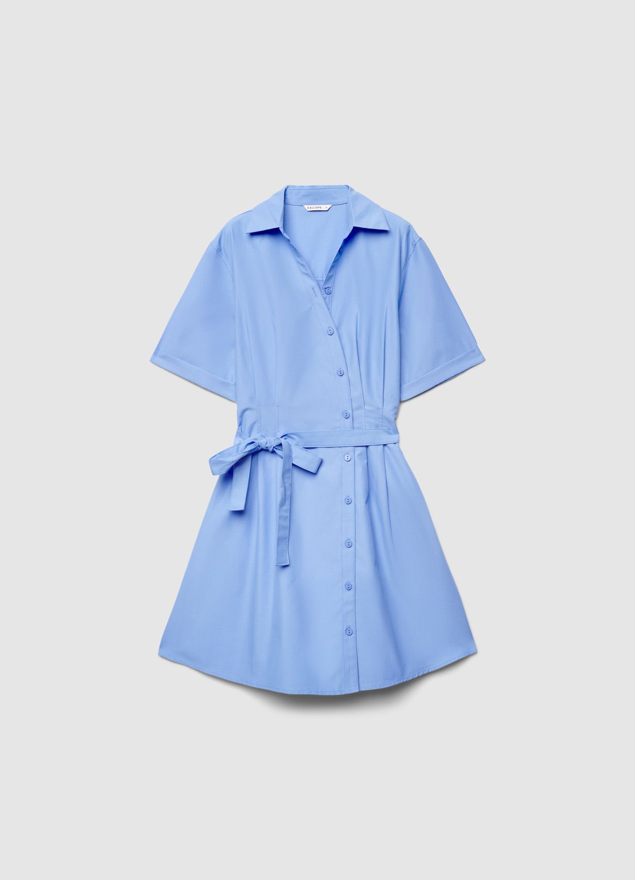 Vestito chemisier corto con cintura