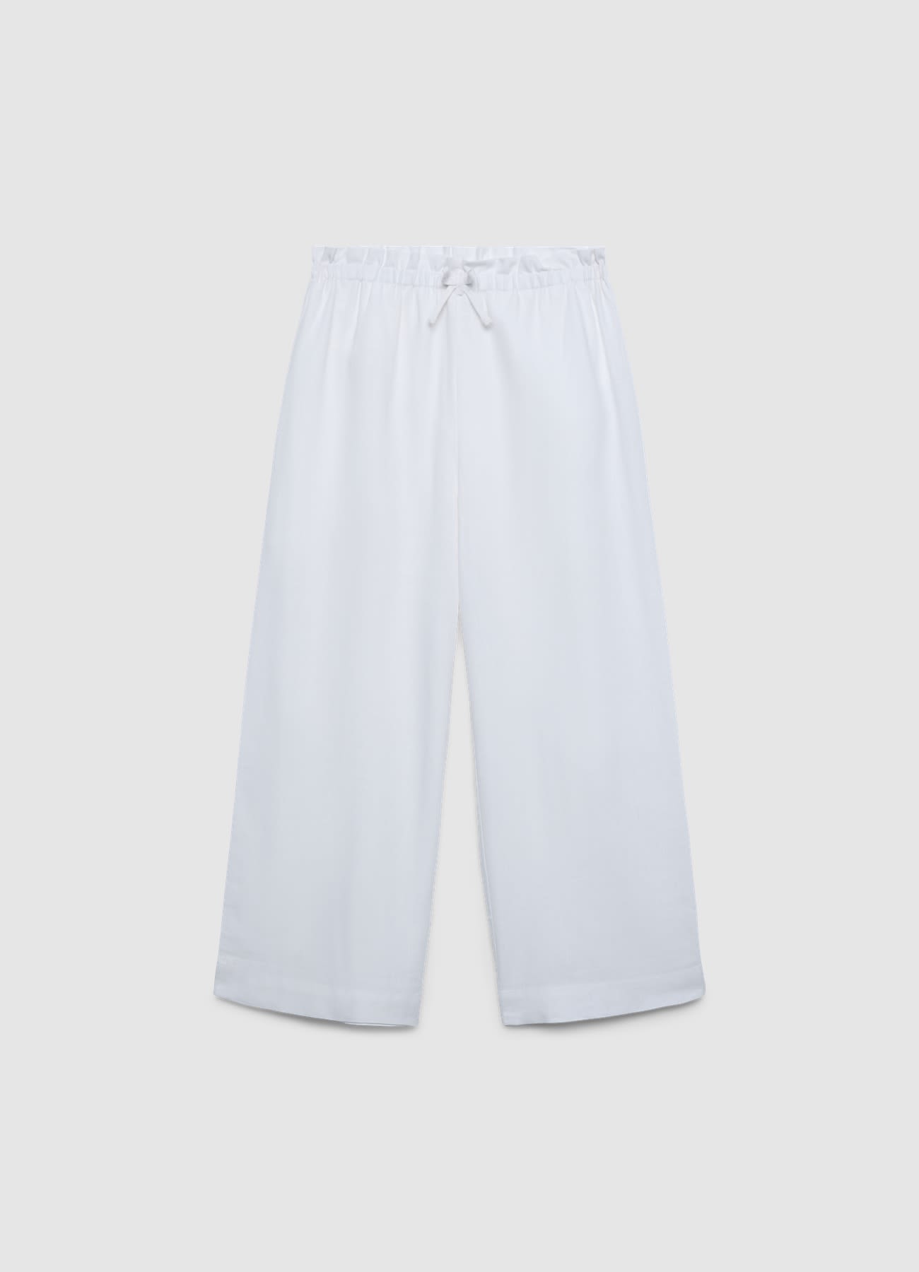 Pantaloni lunghi con vita elasticizzata e coulisse
