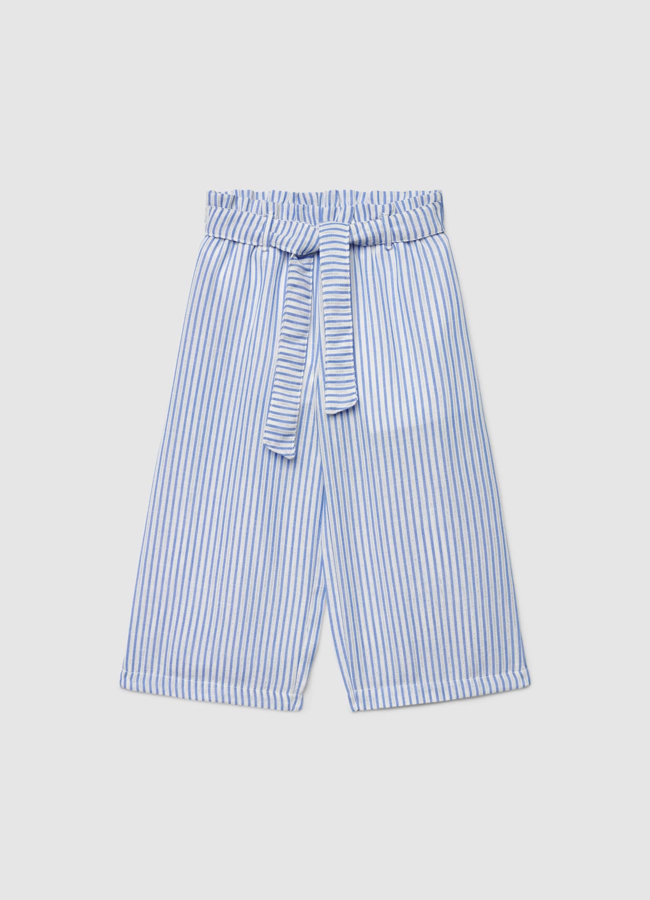 Pantaloni ampi a righe con cintura