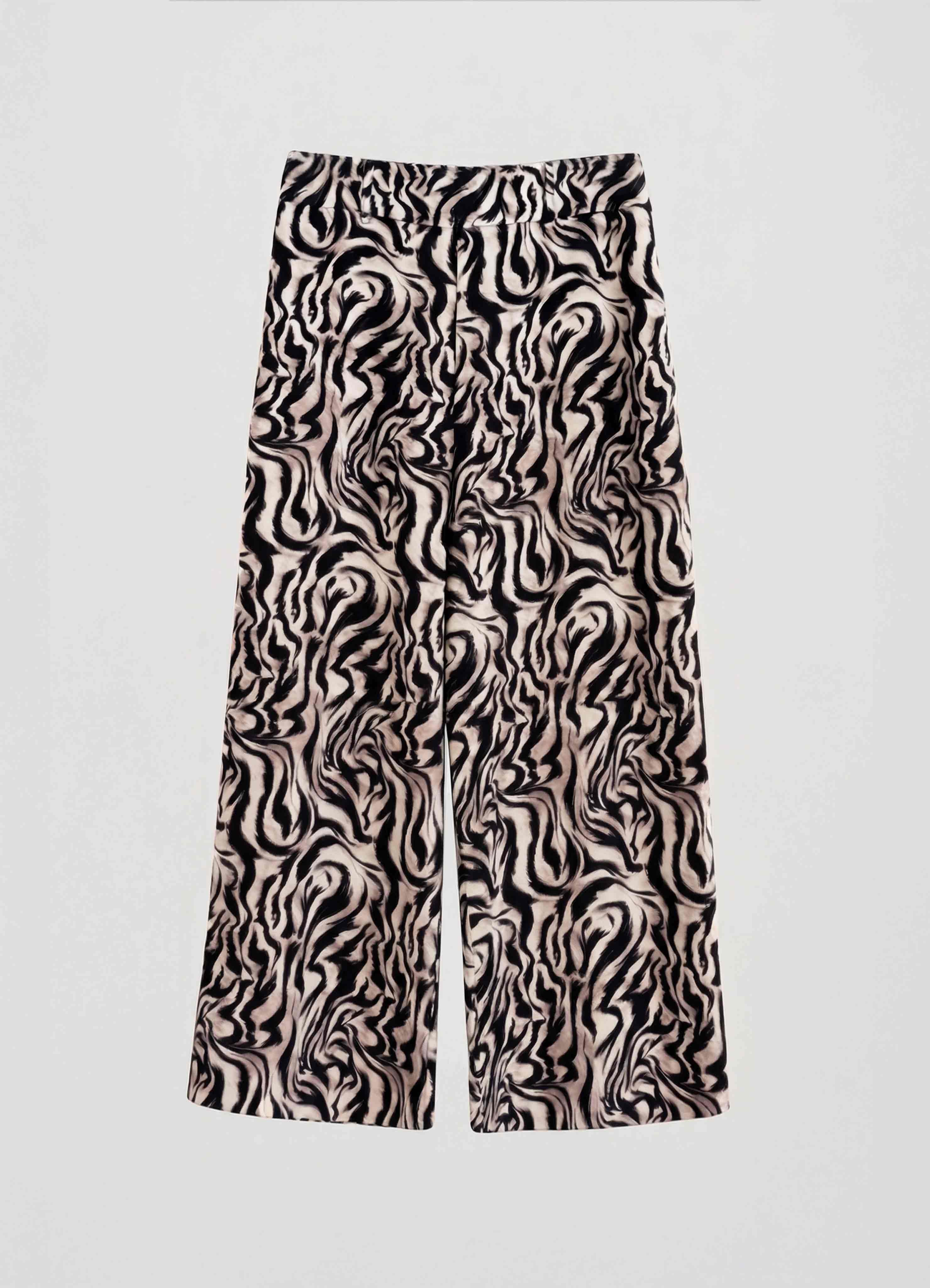 Pantaloni culotte a stampa zebra