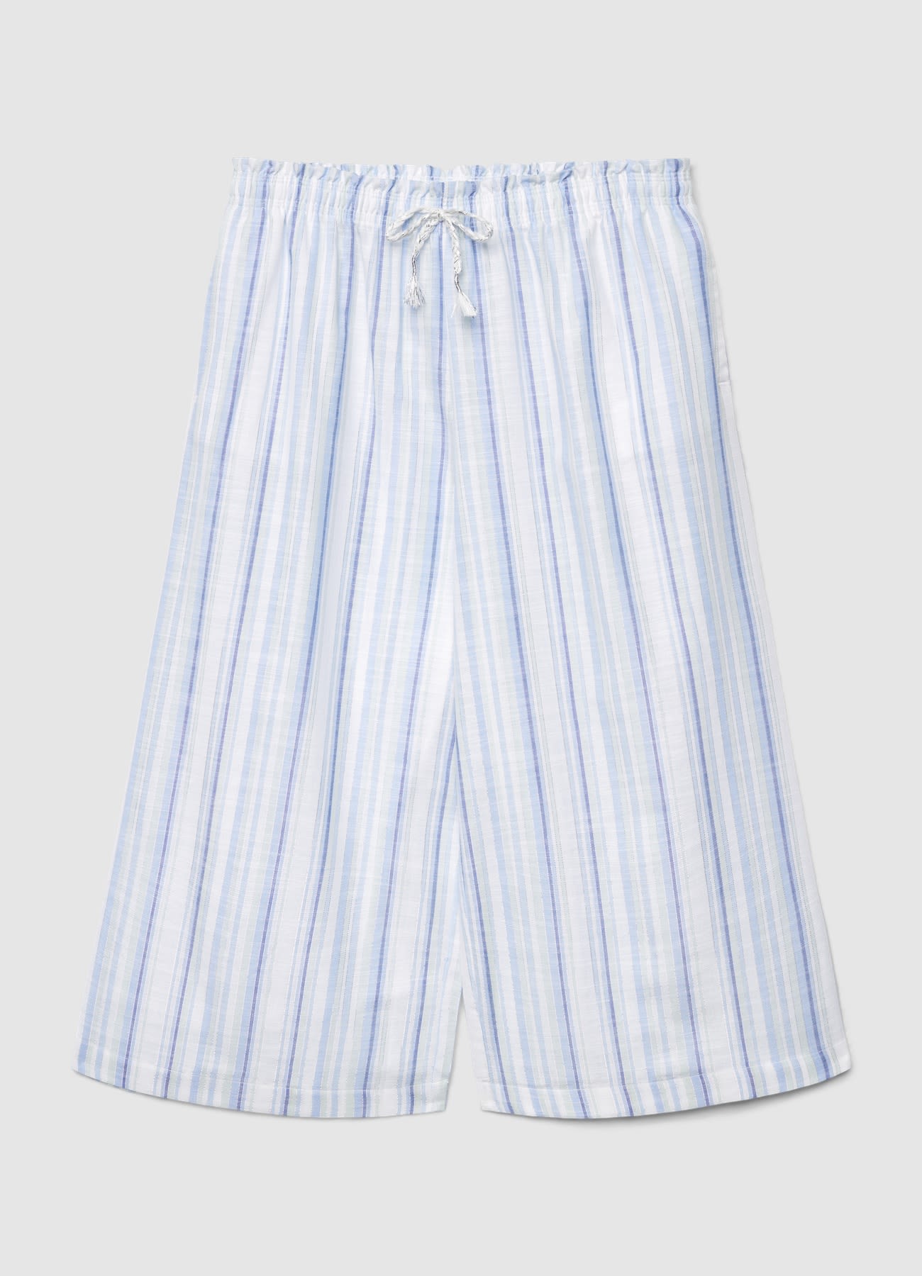 Pantaloni crop a righe