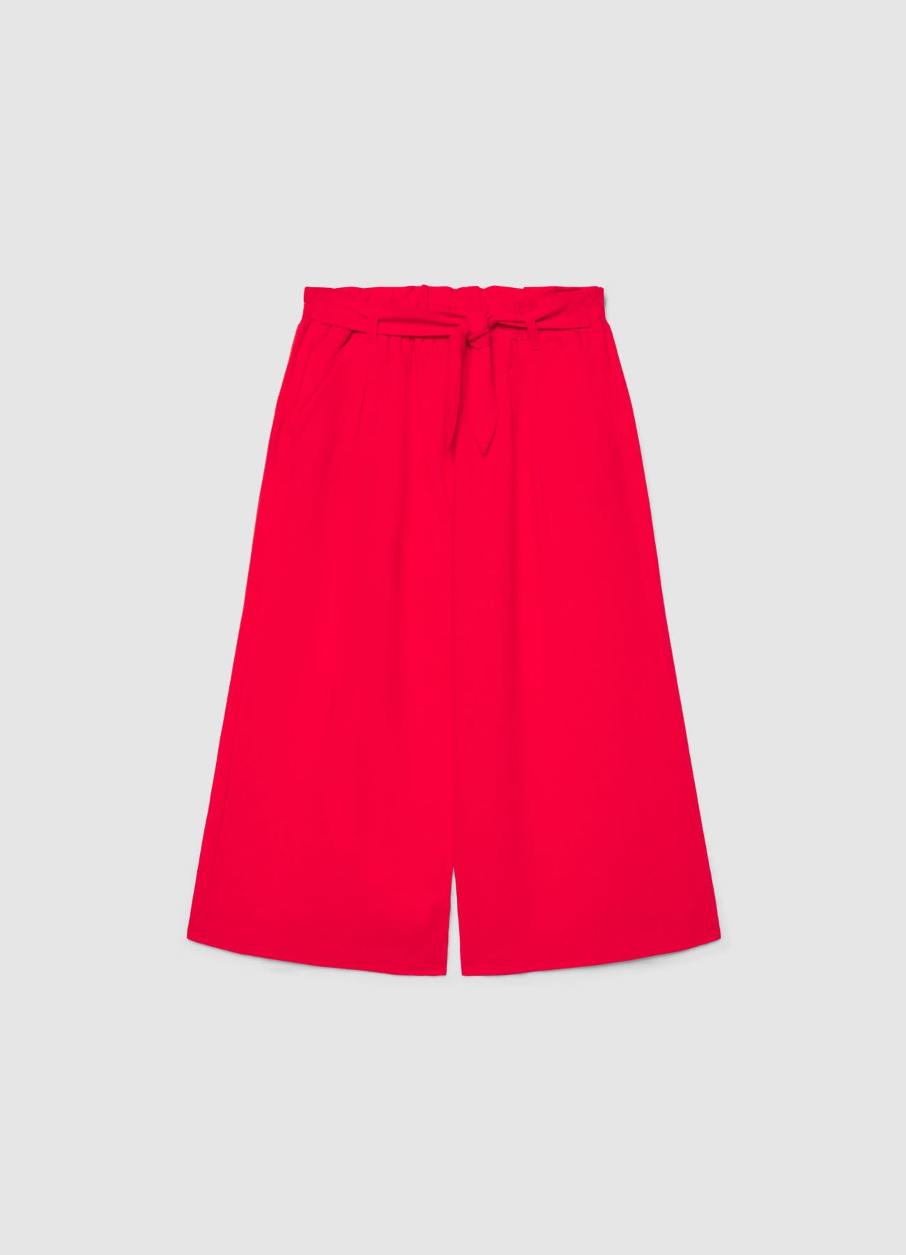 Pantaloni crop wide leg con coulisse