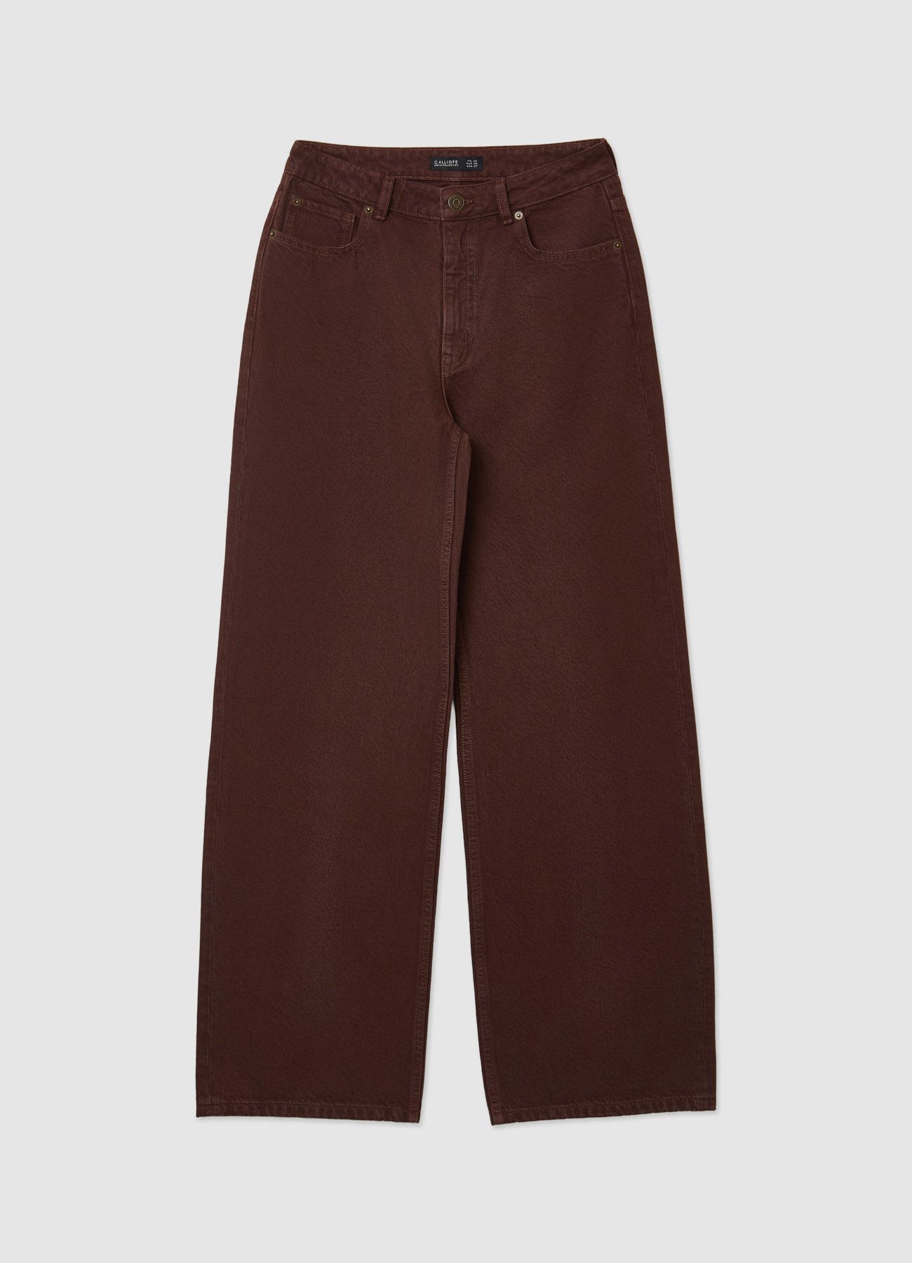 Jeans a gamba dritta a tinta unita