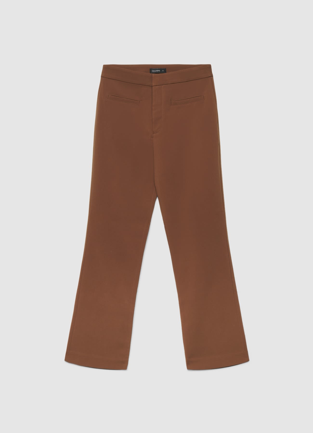 Pantaloni flare a tinta unita
