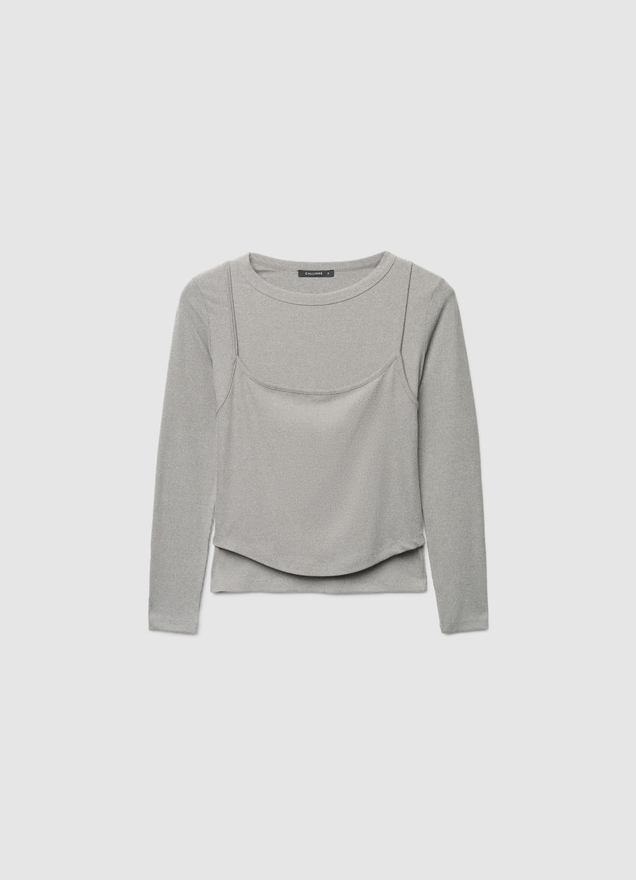 T-shirt doppiata con top
