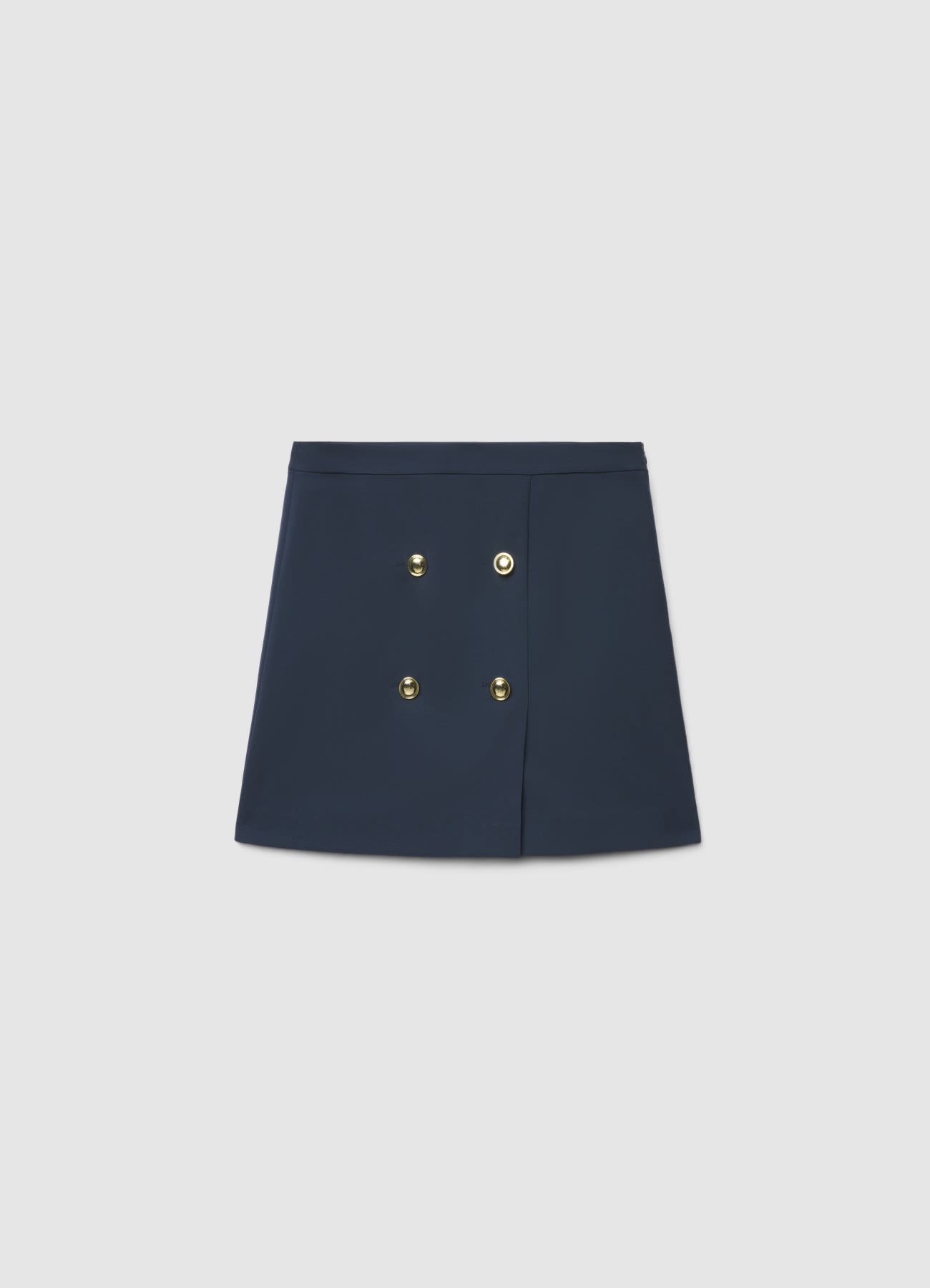 Gonna mini con bottoni decorativi