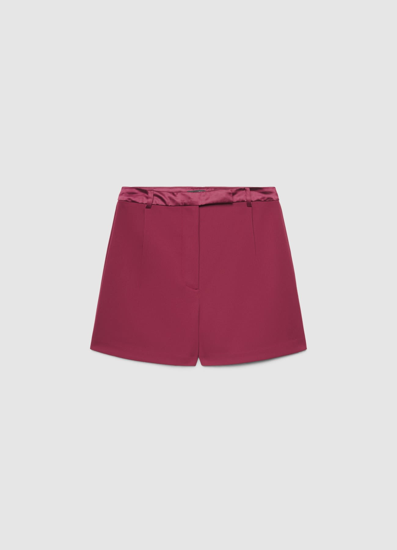 Shorts a tinta unita con fascia satinata