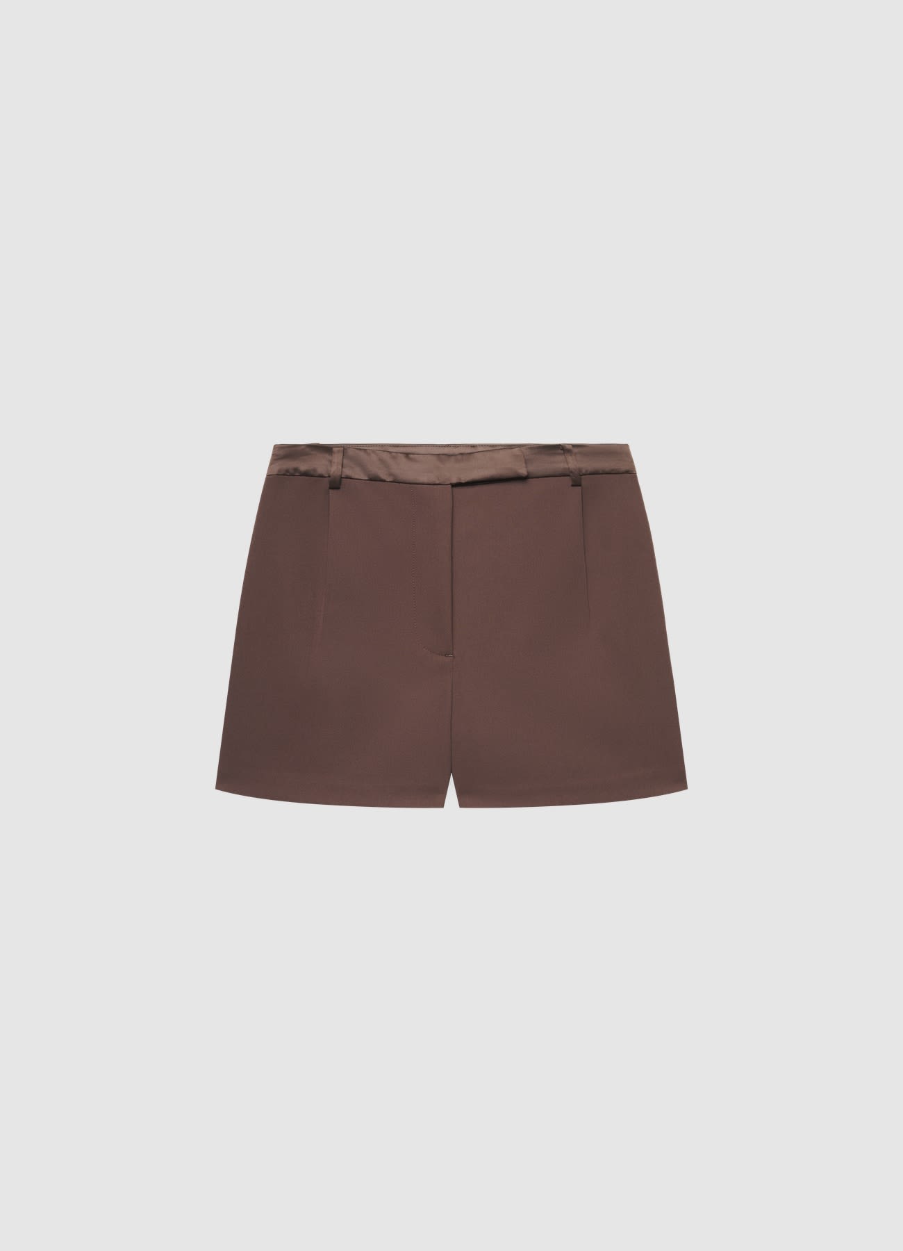 Shorts a tinta unita con fascia satinata