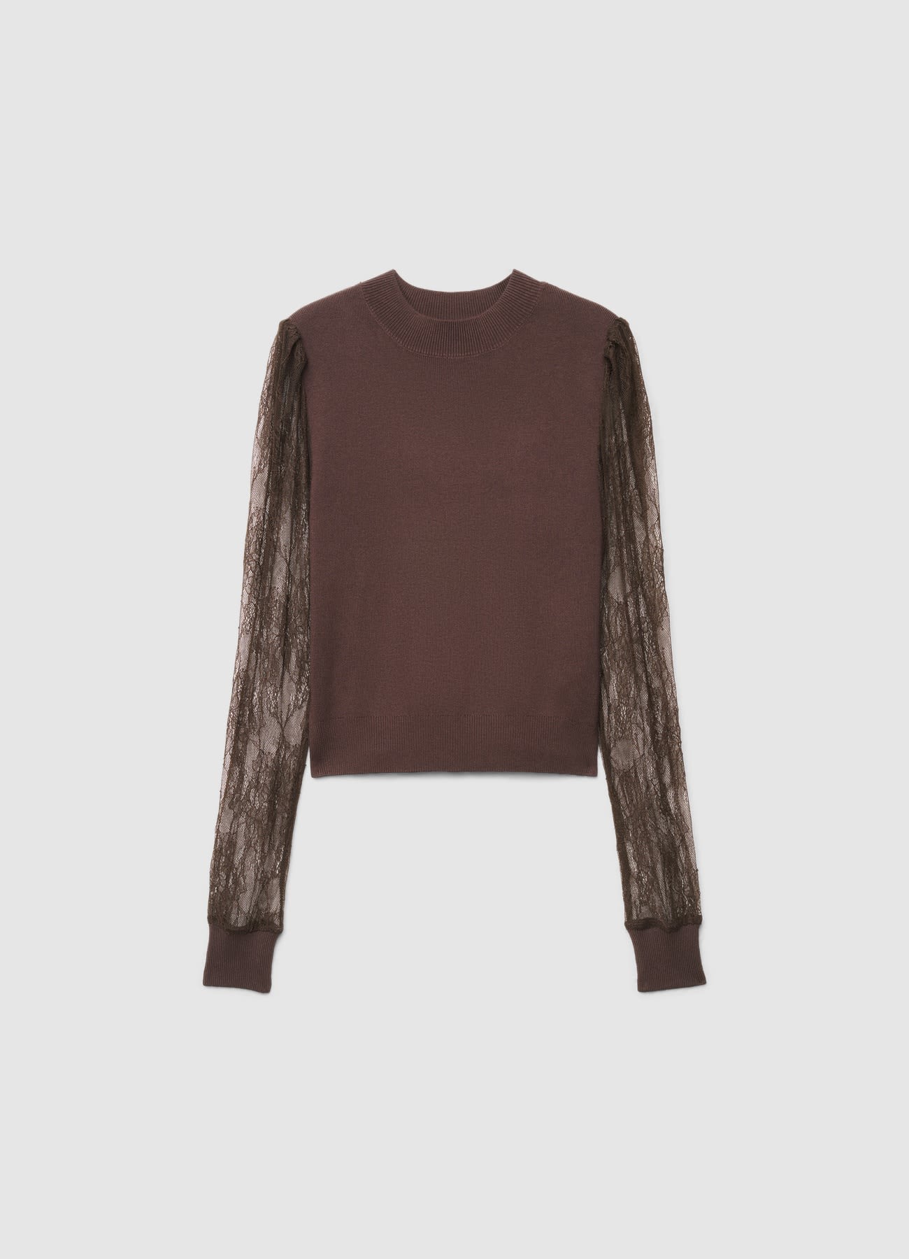 T-shirt con maniche in pizzo