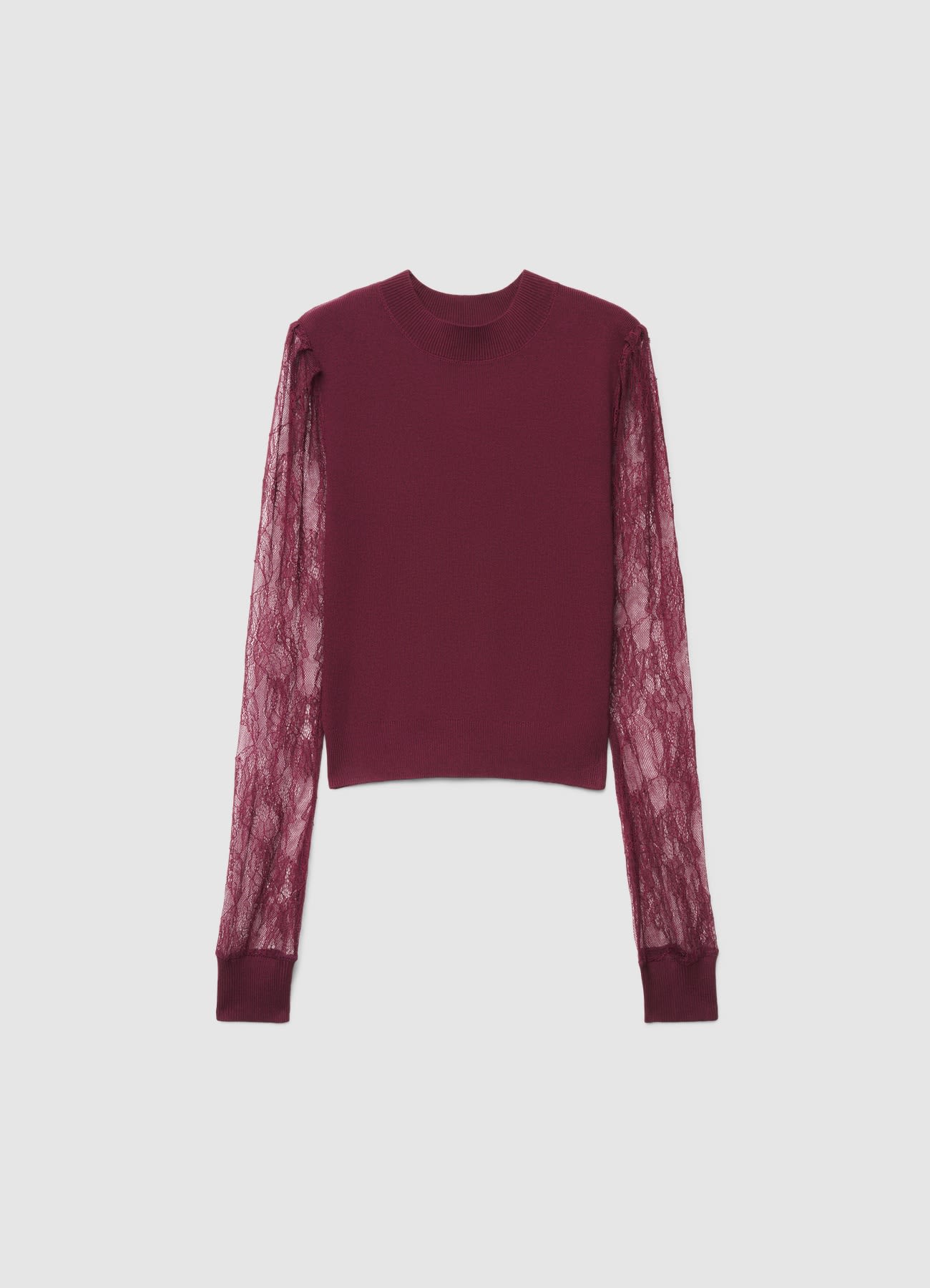 T-shirt con maniche in pizzo