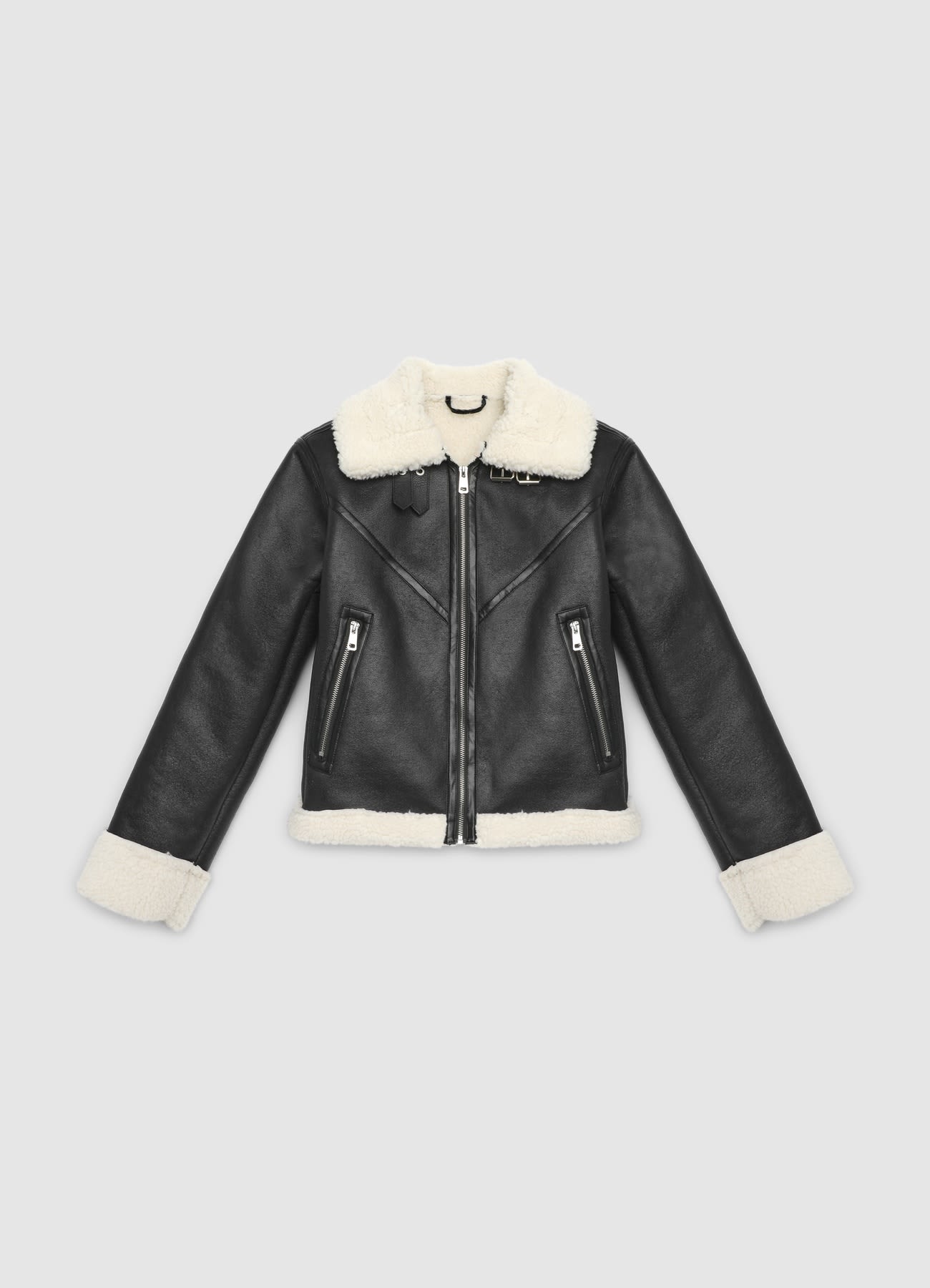 Giubbotto aviator con interno effetto montone