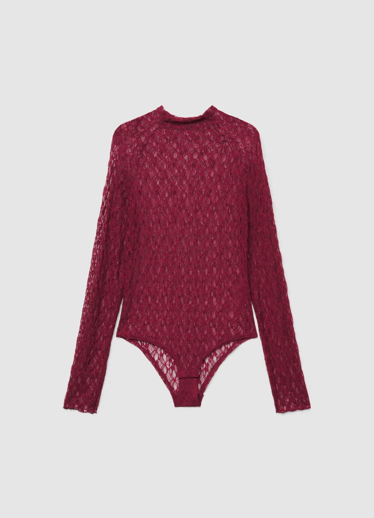 Body in pizzo a maniche lunghe