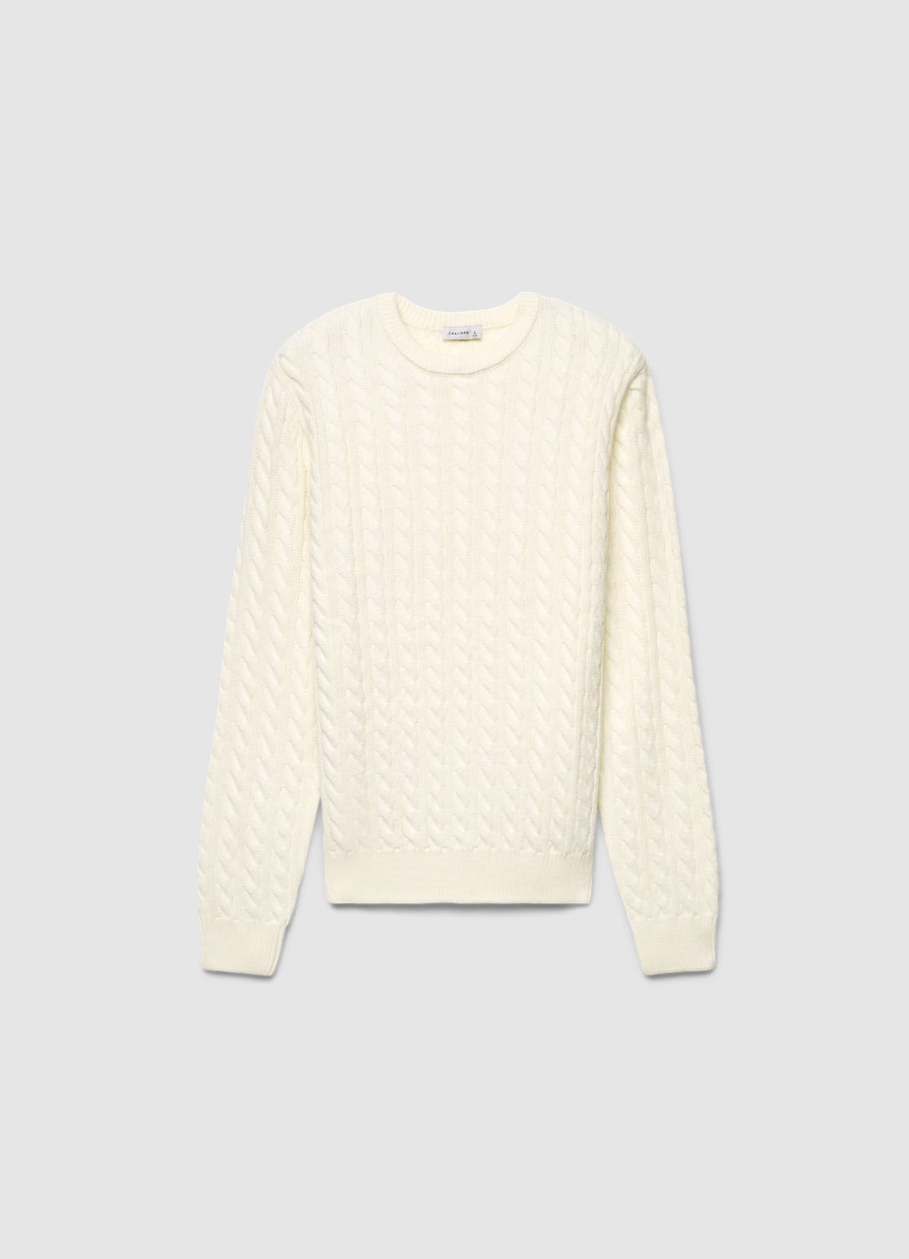 Maglia girocollo a trecce