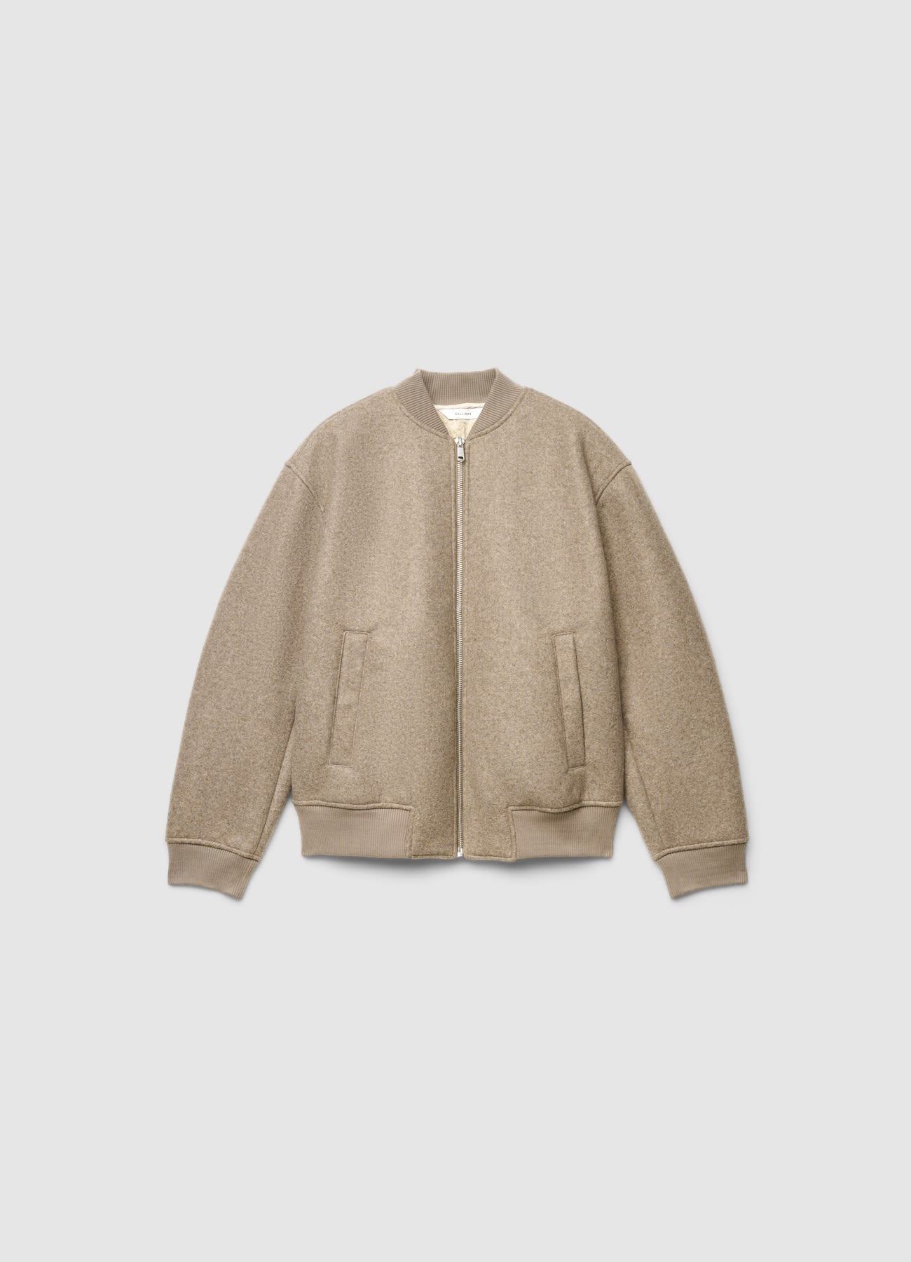 Bomber imbottito effetto pelo con zip