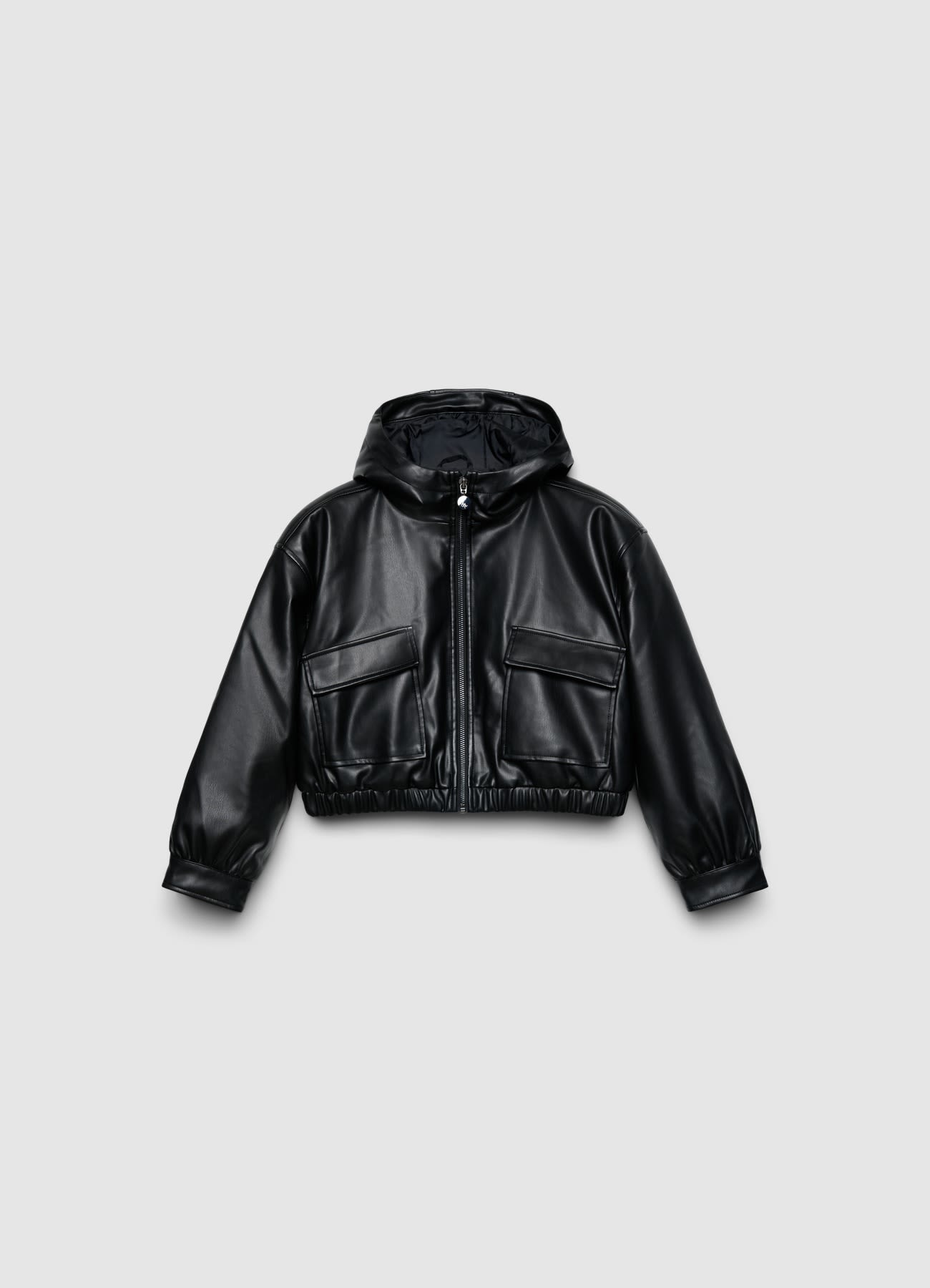 Bomber con cappuccio e zip