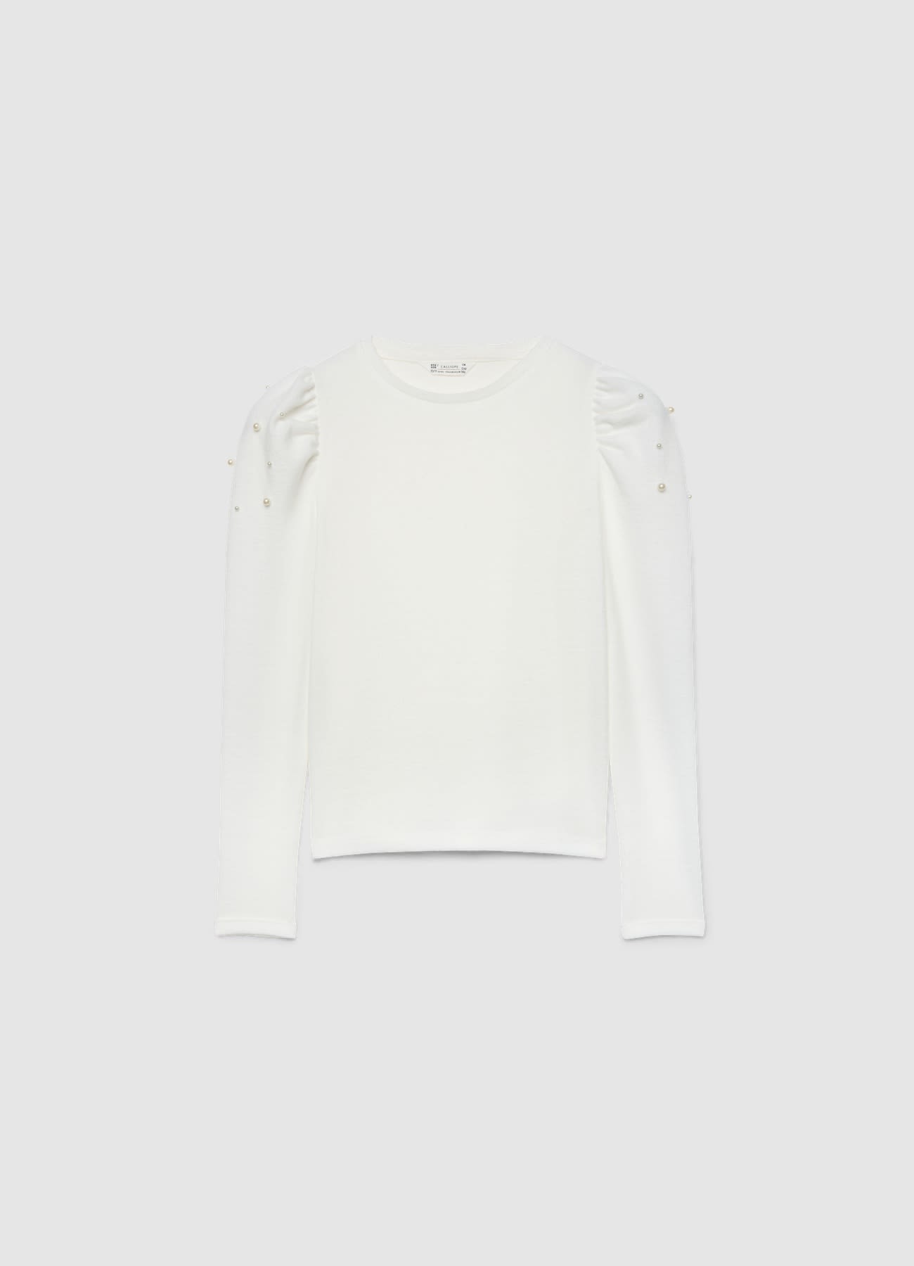 Maglia arricciature e perle