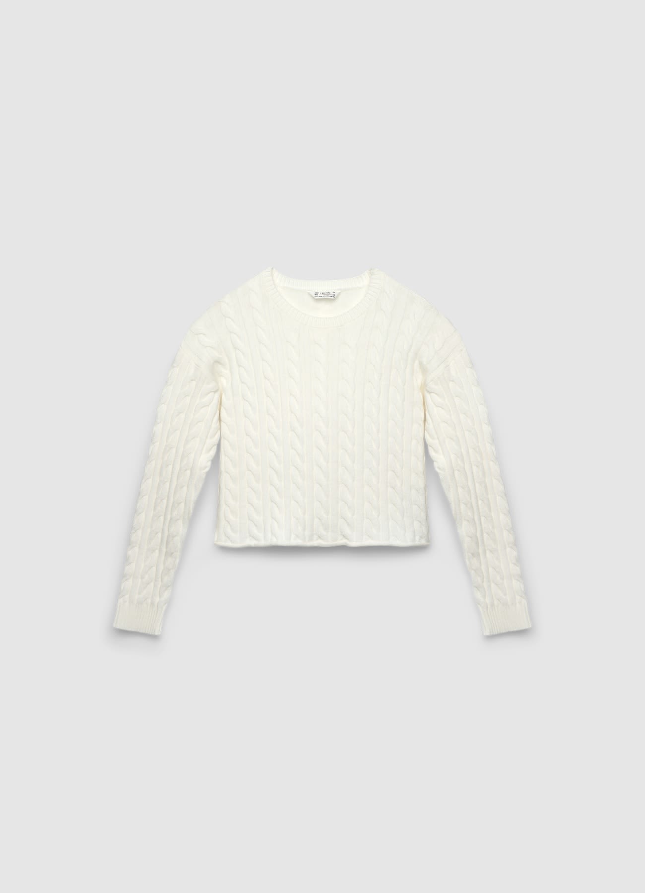 Maglia a trecce con girocollo
