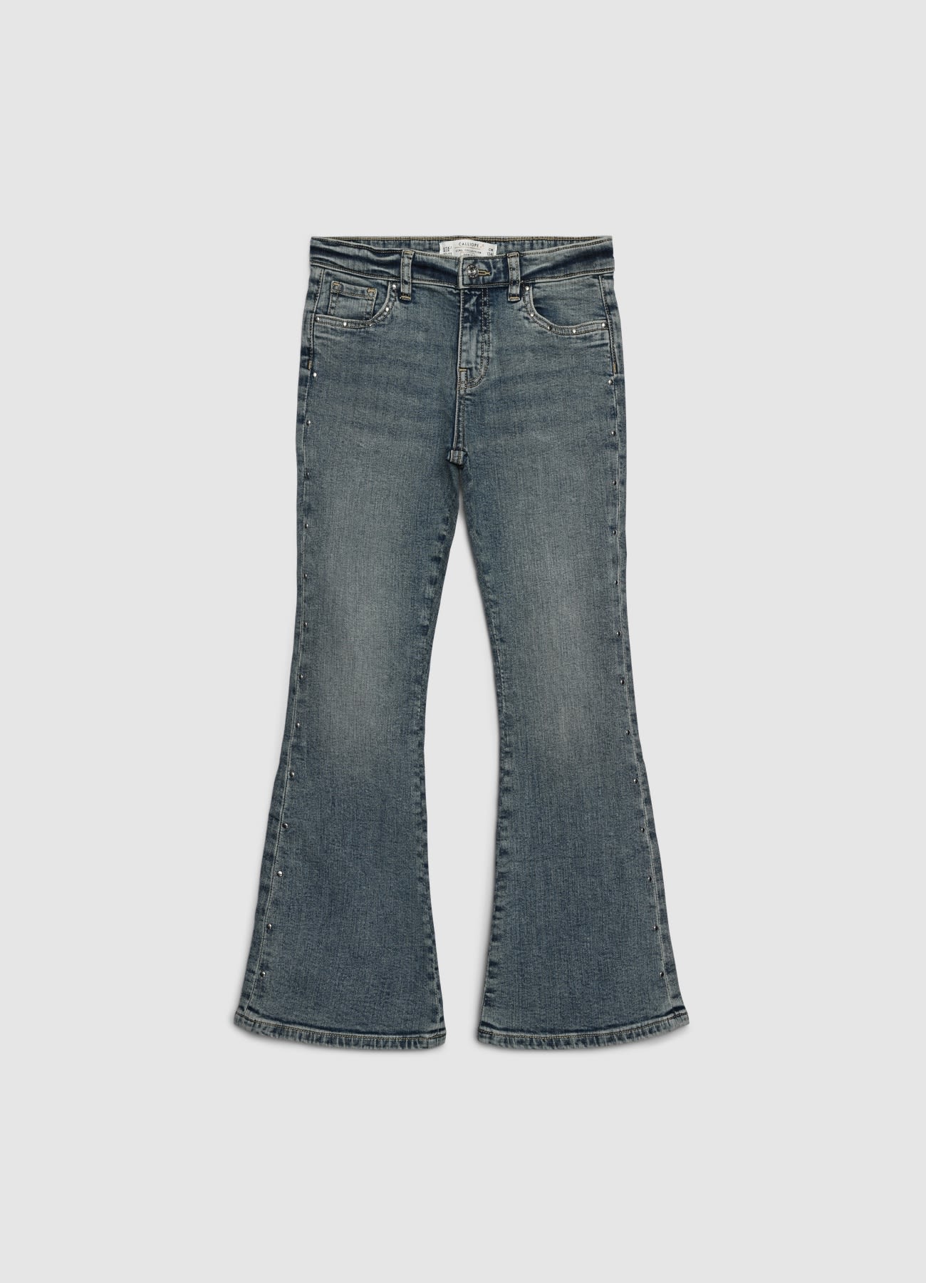 Jeans bootcut con borchie