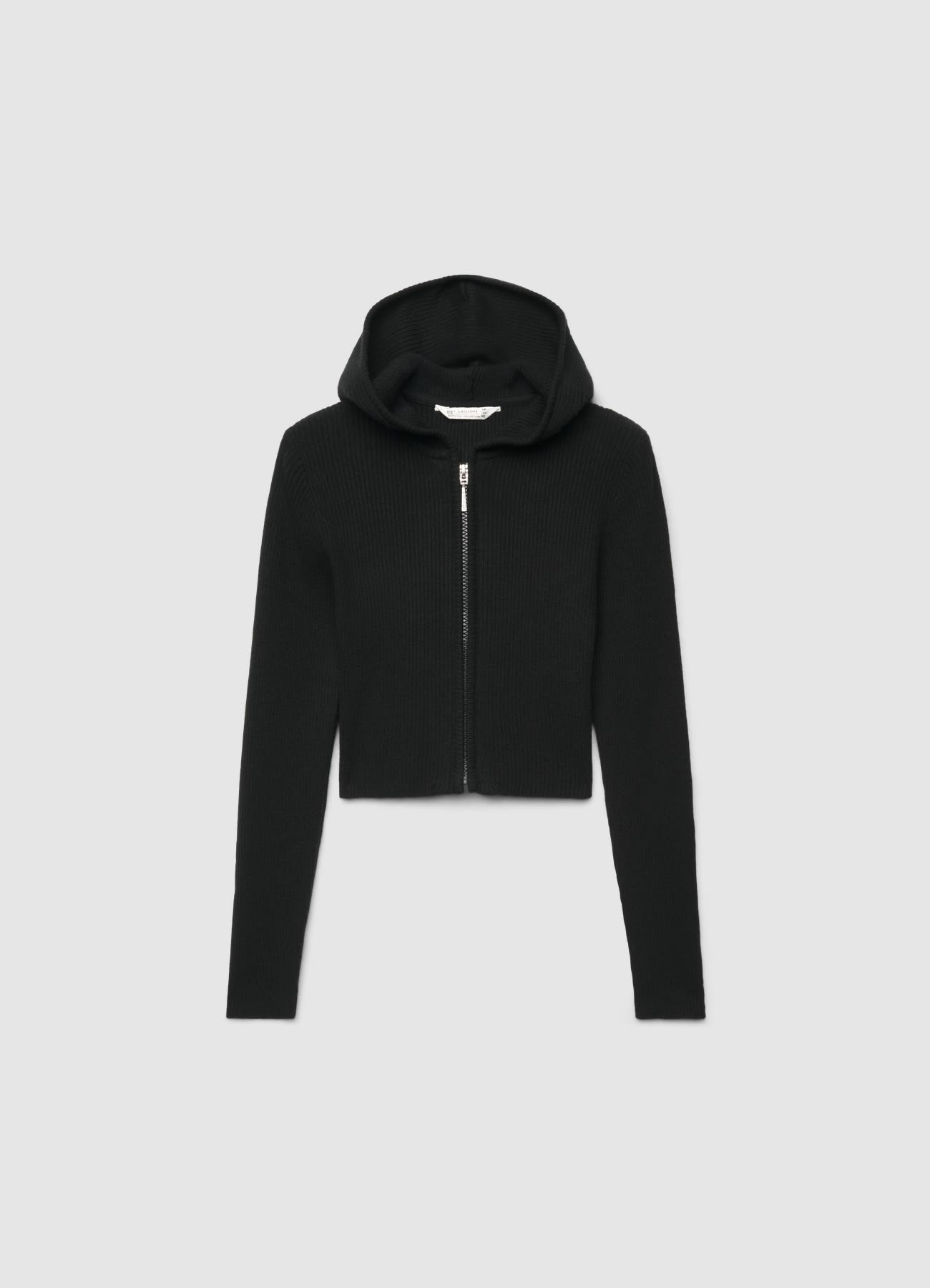 Cardigan con cappuccio e zip
