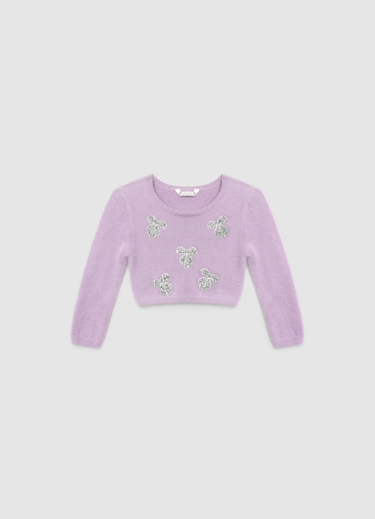 Maglia crop con fiocchi applicati