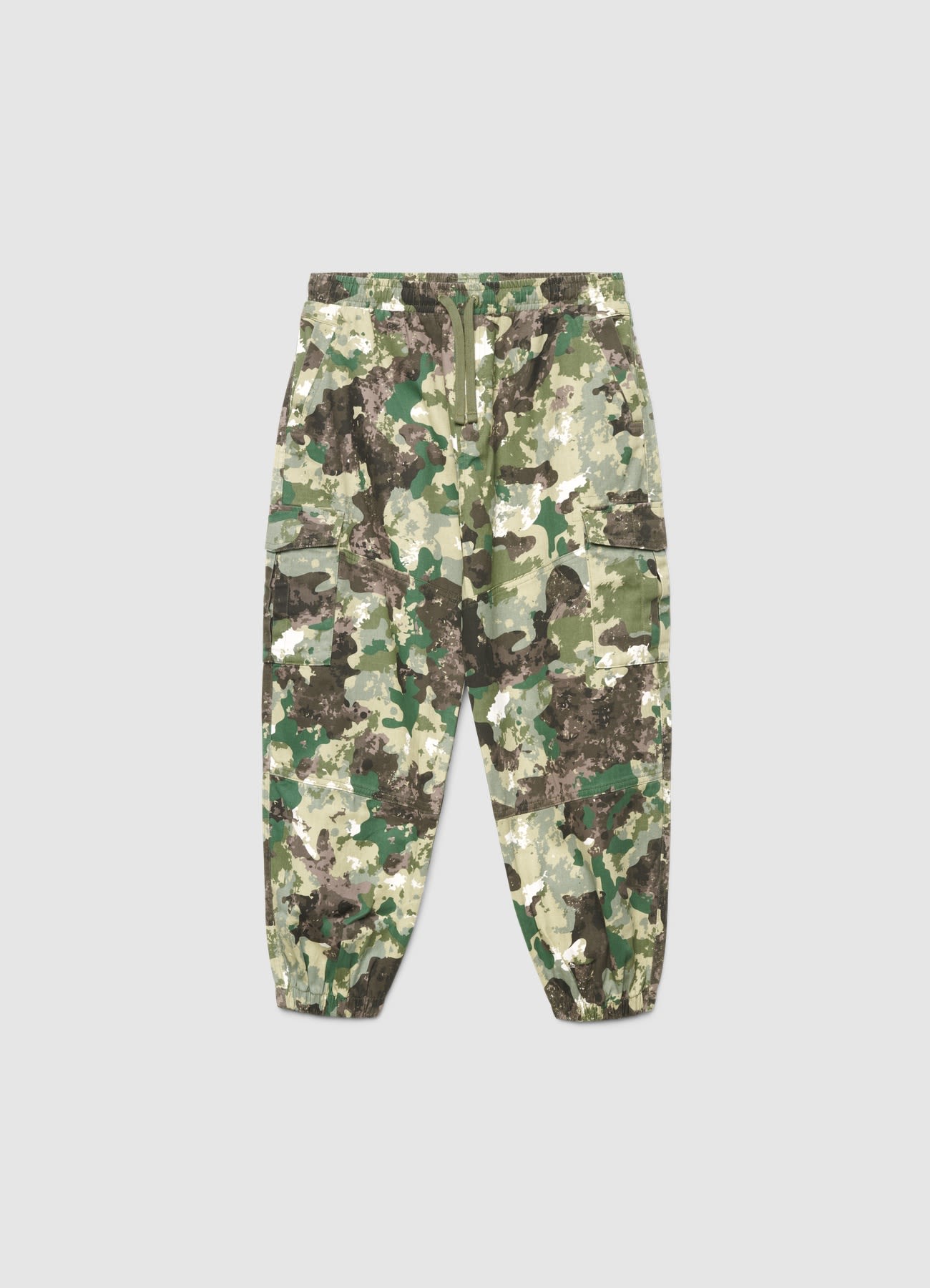 Pantaloni cargo con stampa camouflage