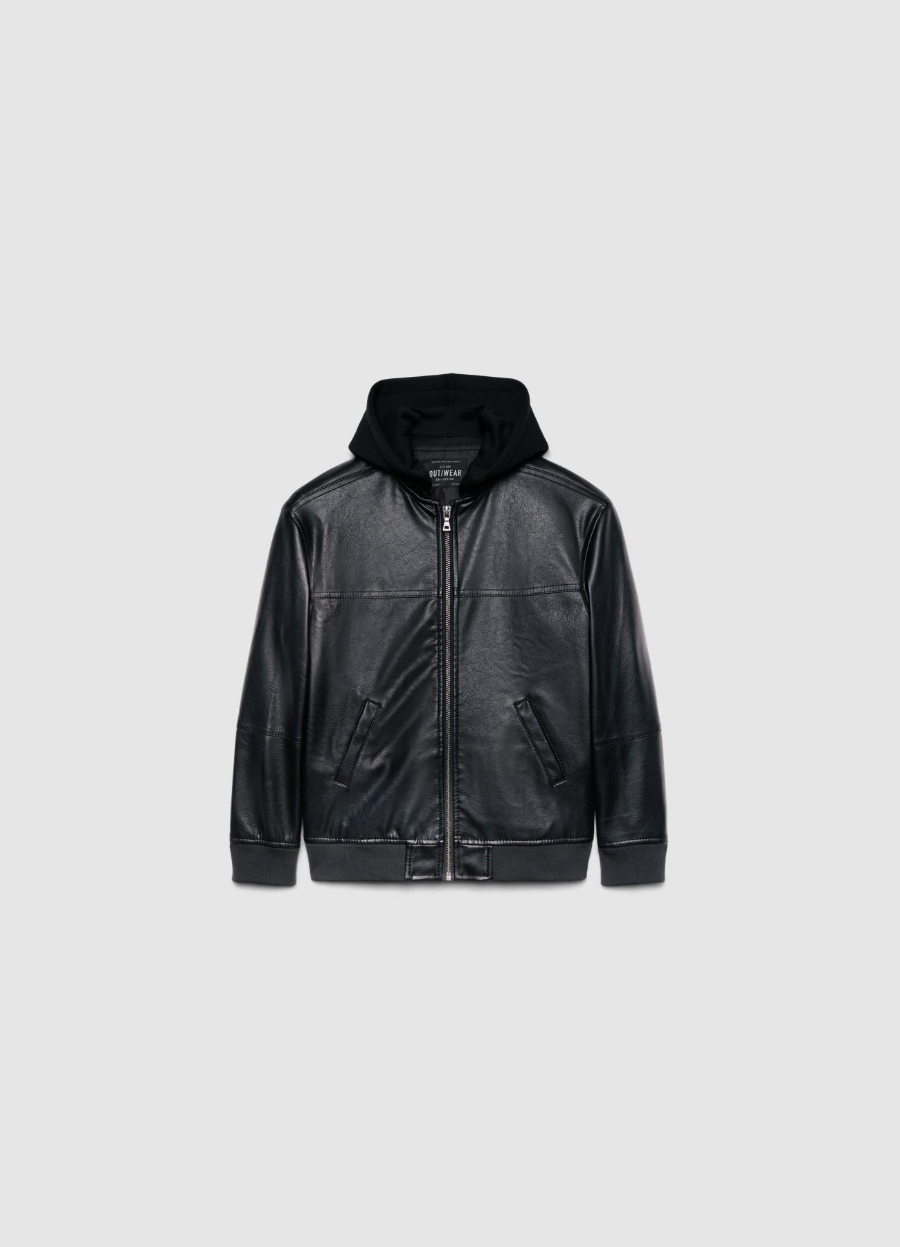 Bomber con cappuccio e zip