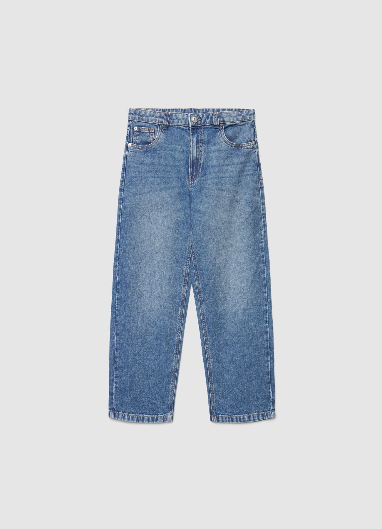 Jeans baggy relaxed a tinta unita