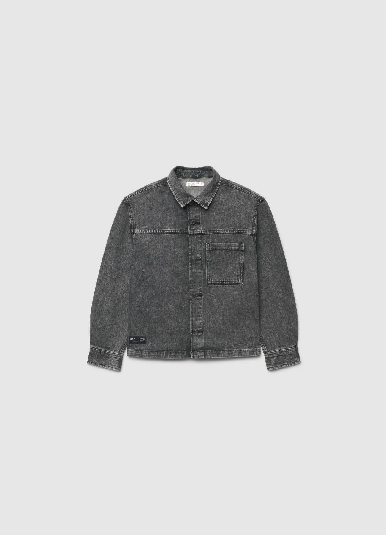 Giubbino in denim con stampa lettering