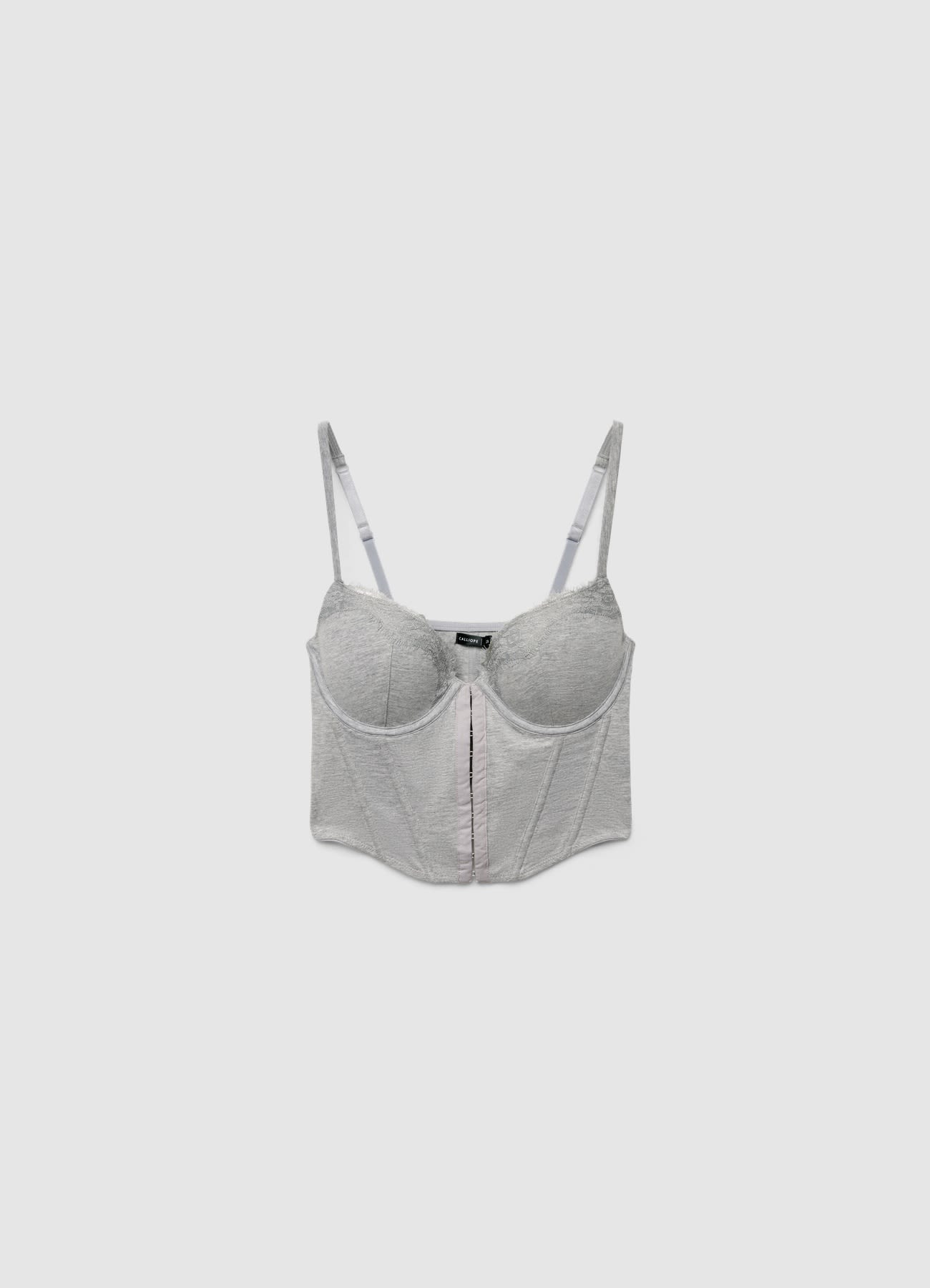 Bustier con coppe preformate e chiusura a ganci