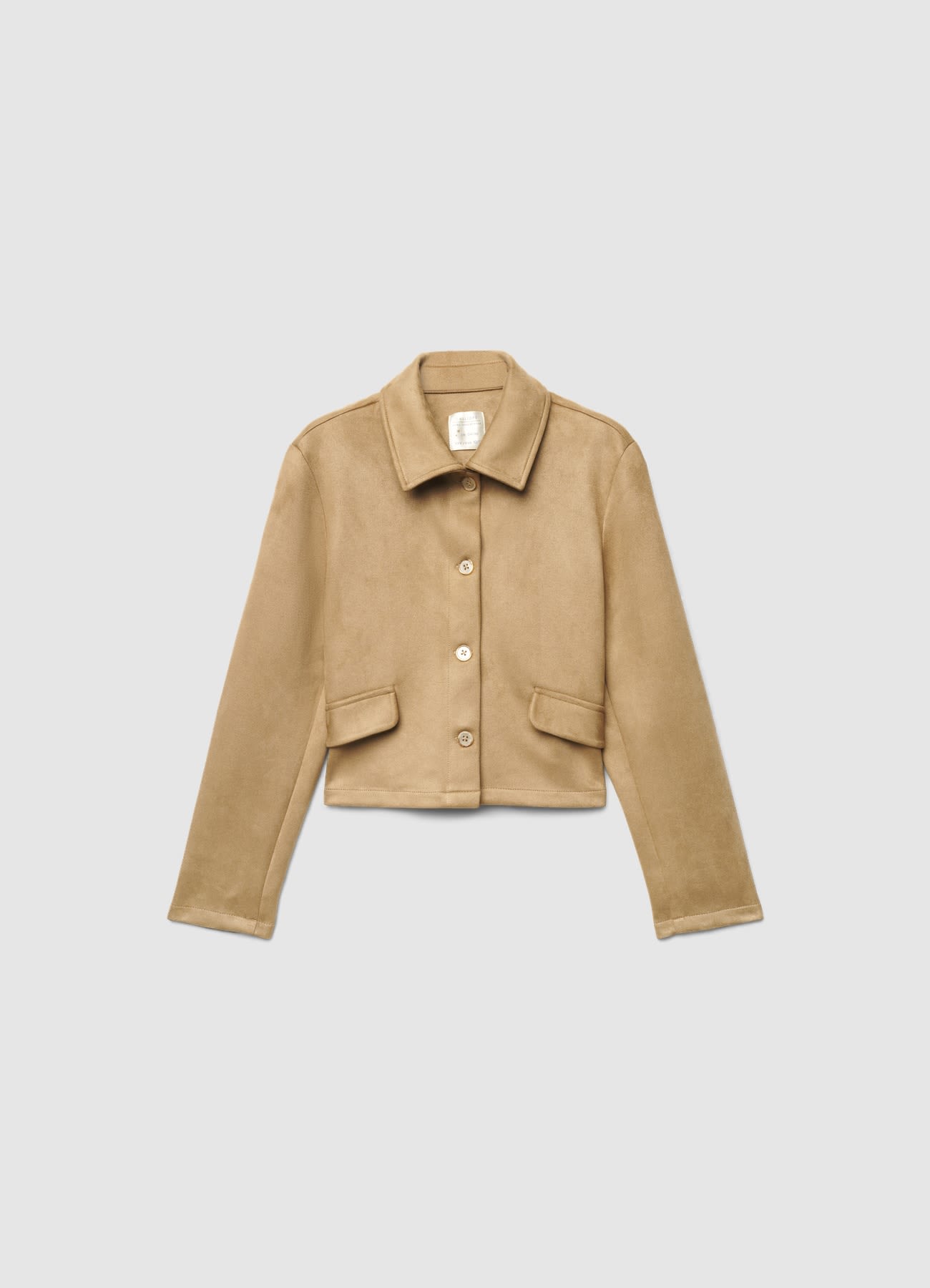Giacca effetto suede con bottoni