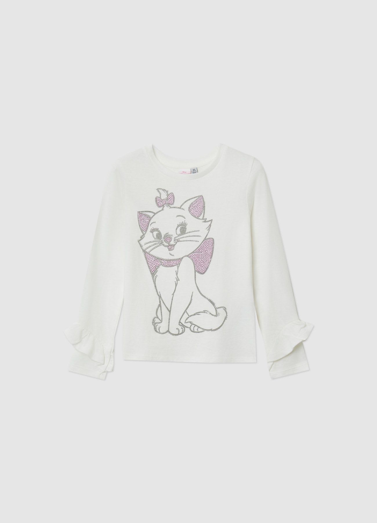 T-shirt a maniche lunghe con strass Marie