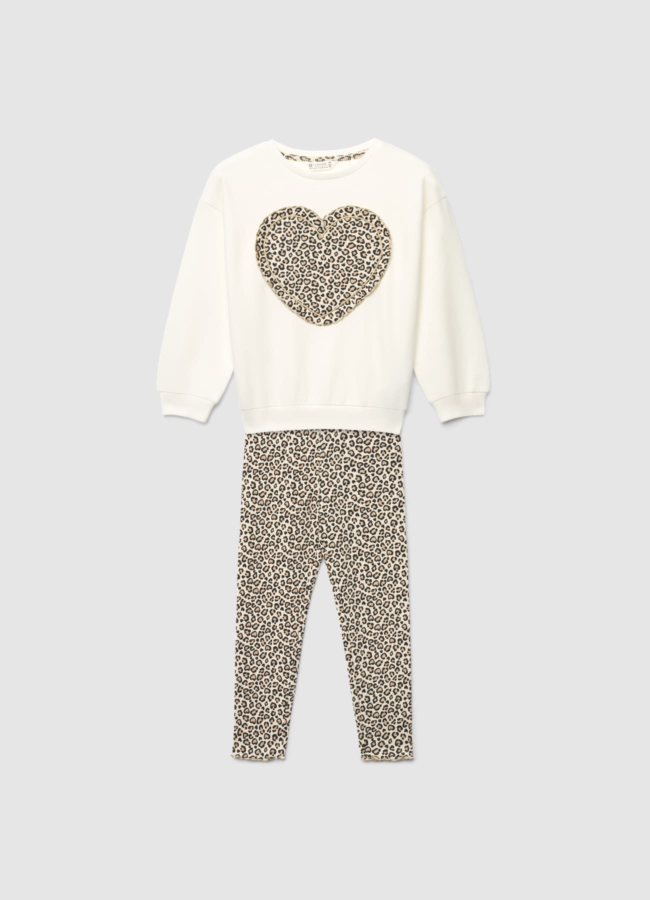 Pack 2 felpa e leggings animalier