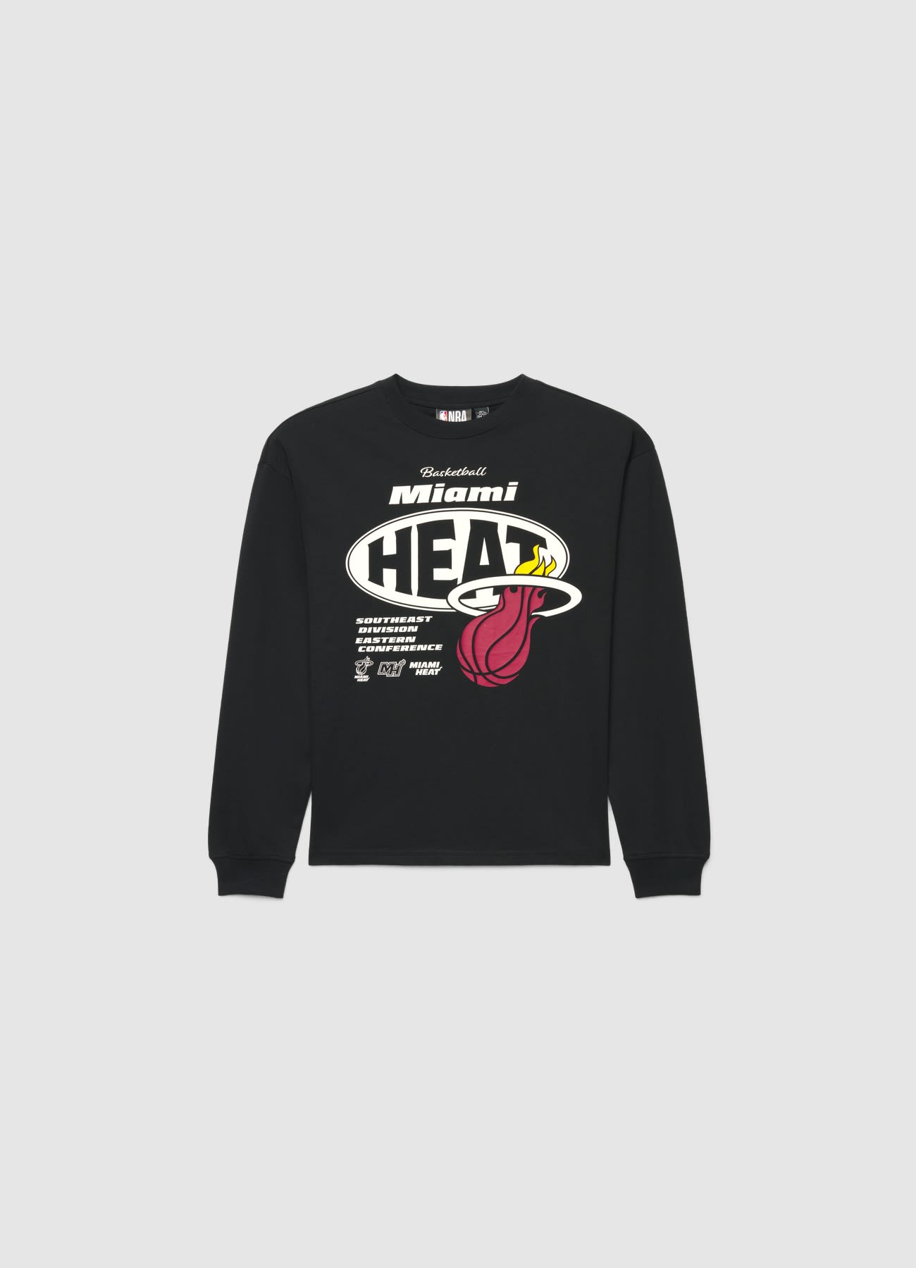 T-shirt over a maniche lunghe con stampa Miami Heat