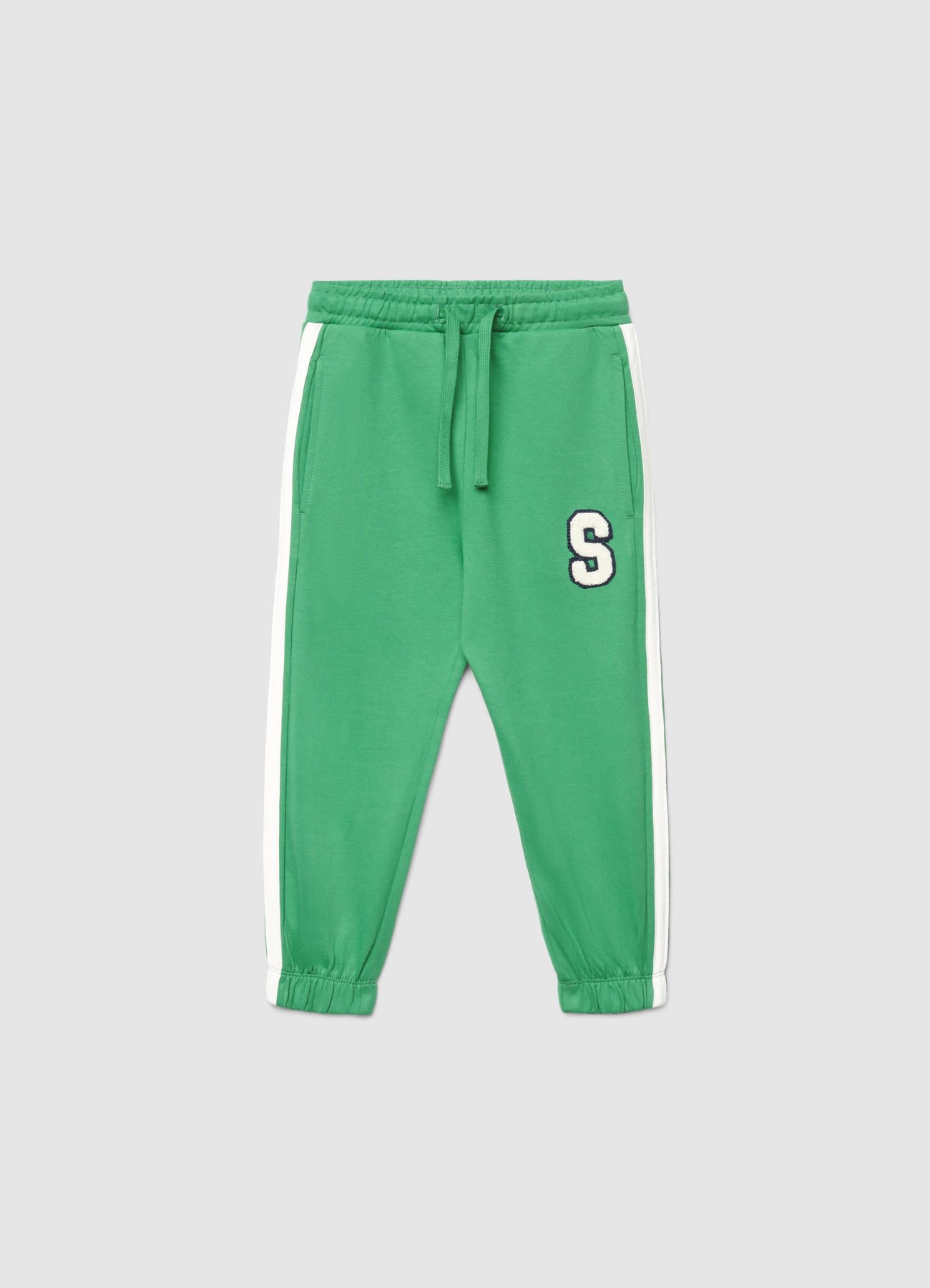 Pantaloni ginnici con bande laterali e patch