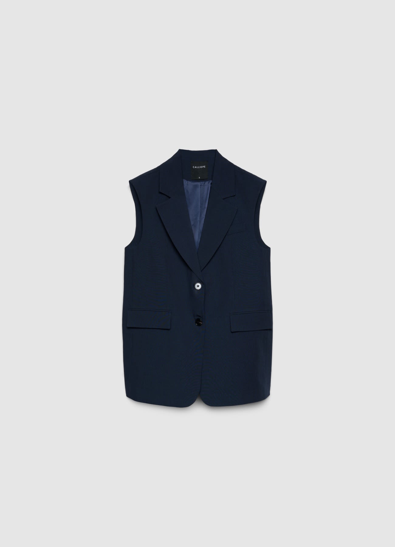 Gilet lungo sartoriale a due bottoni
