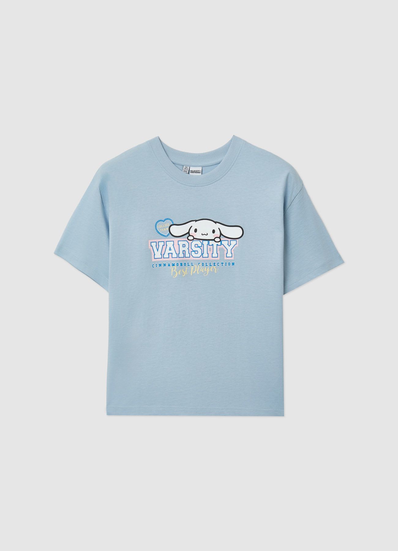 T-shirt con stampa Cinnamoroll varsity