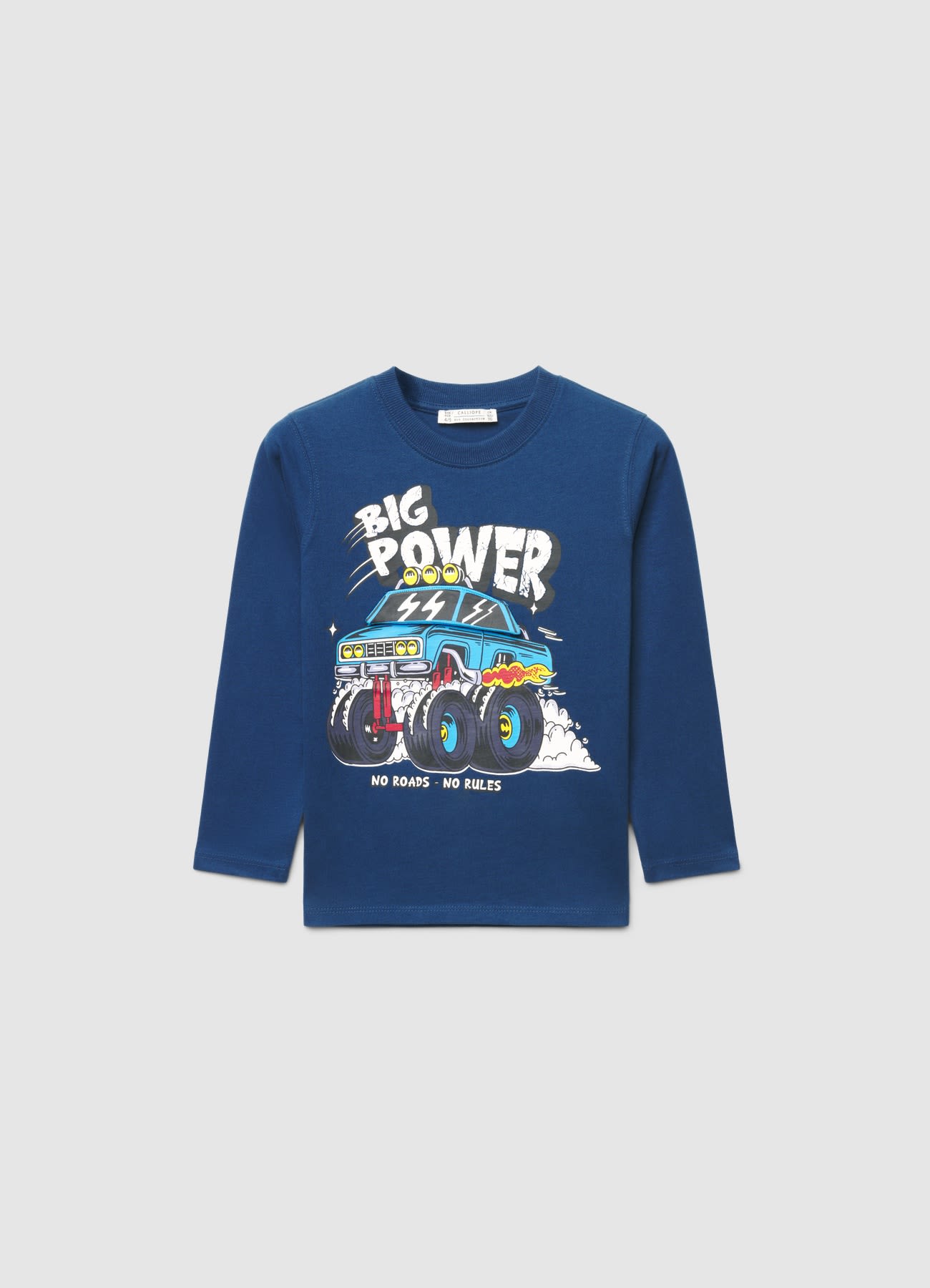 T-shirt con stampa monster truck
