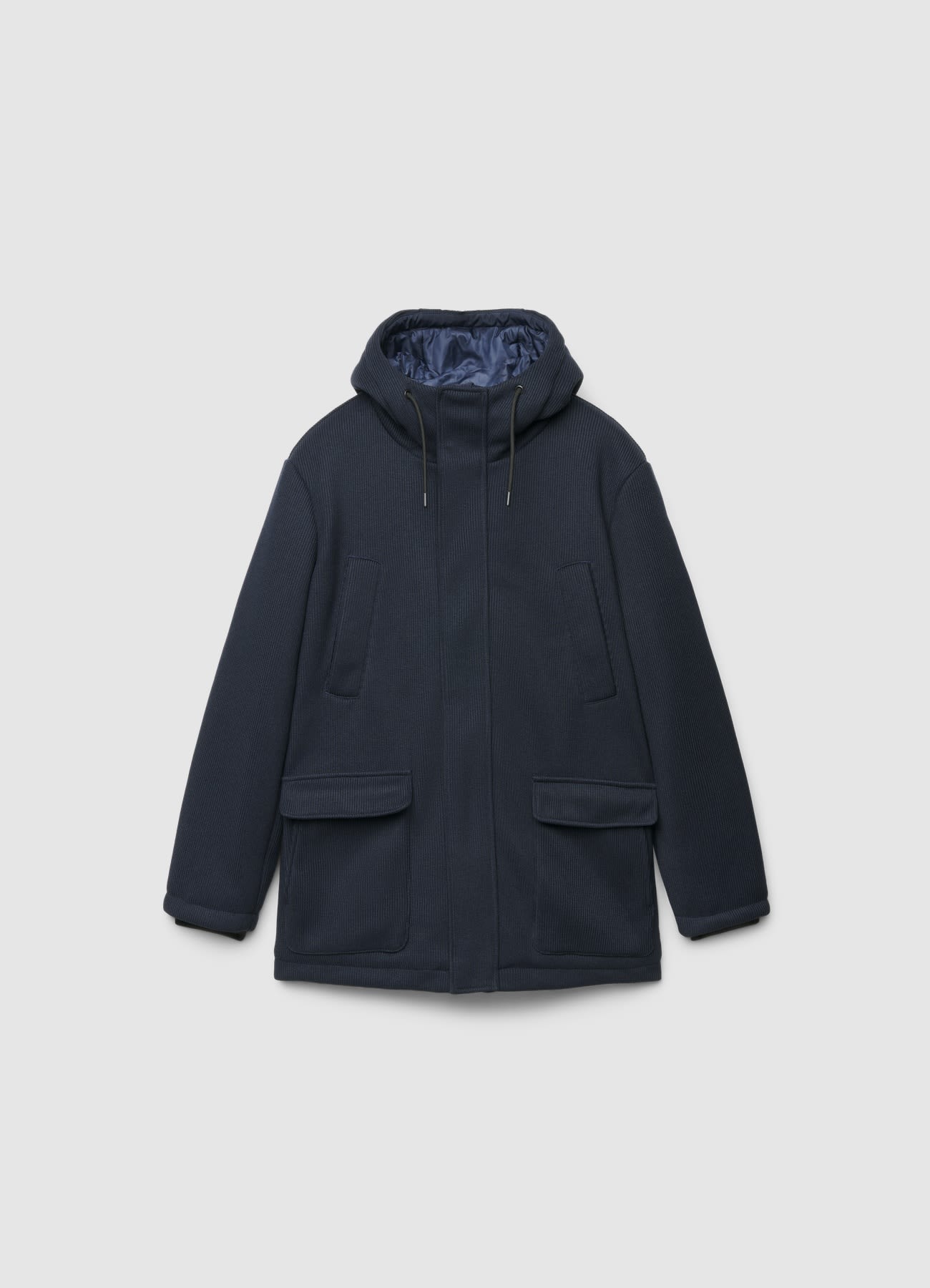 Parka con cappuccio e tasche con patta