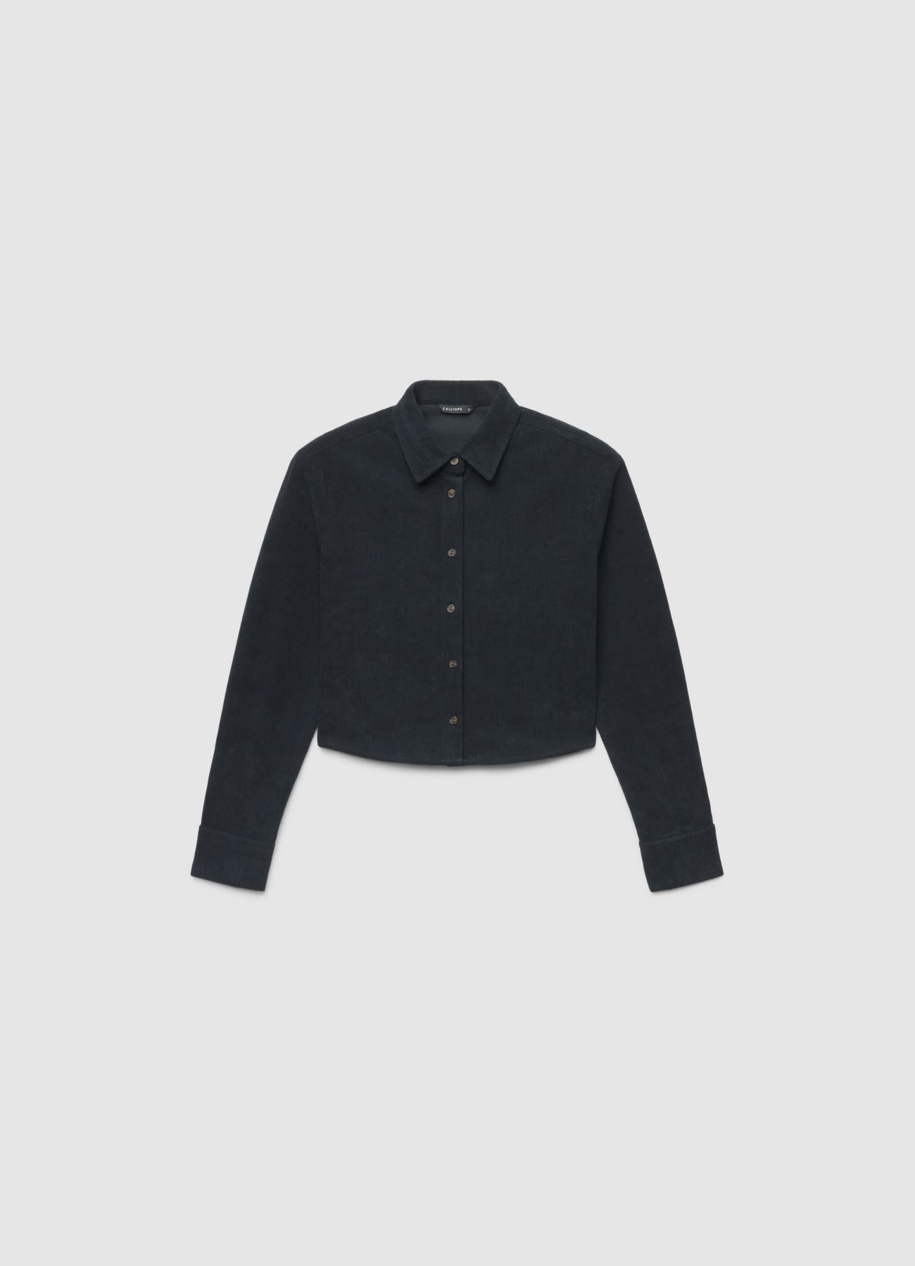 Camicia corta a coste con bottoni