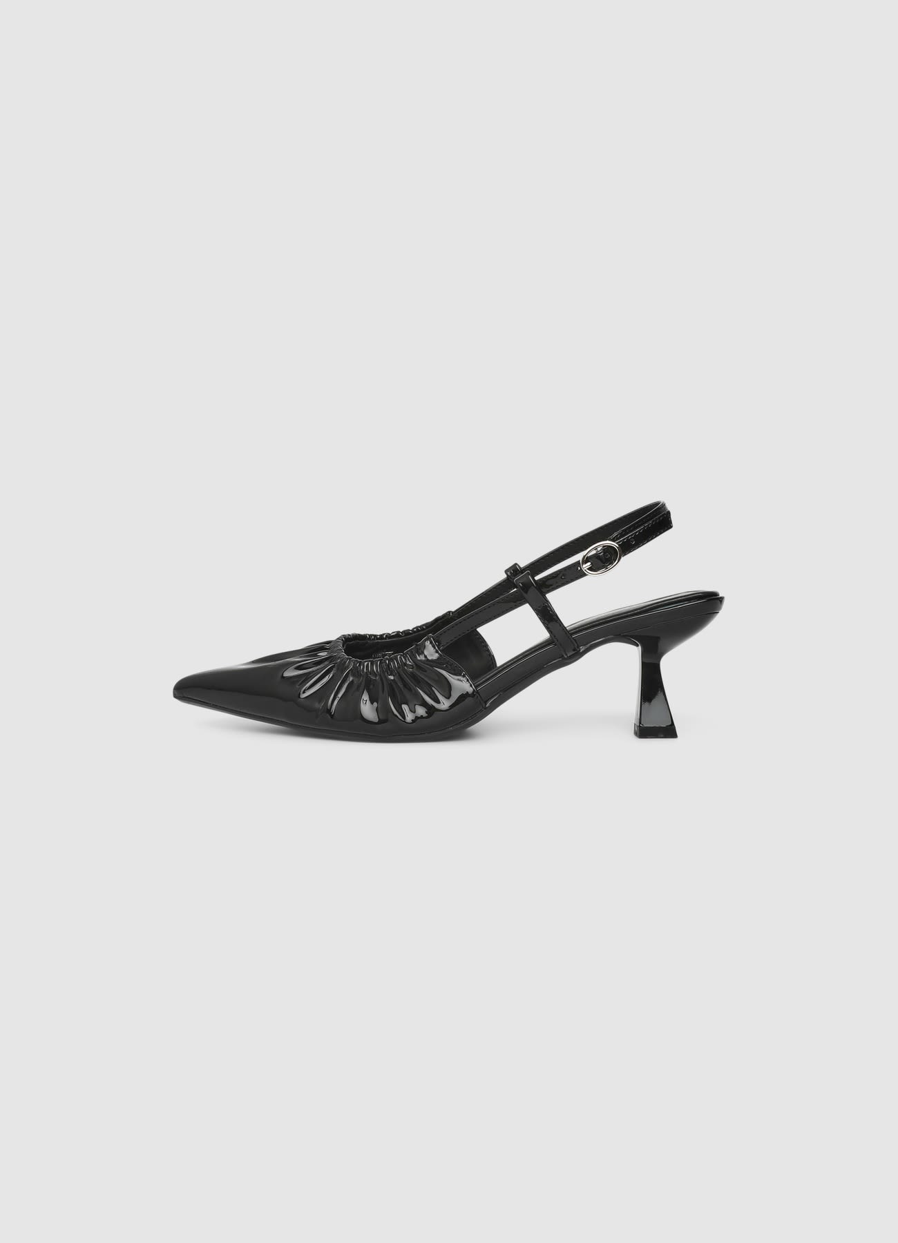 Décolleté slingback arricciata