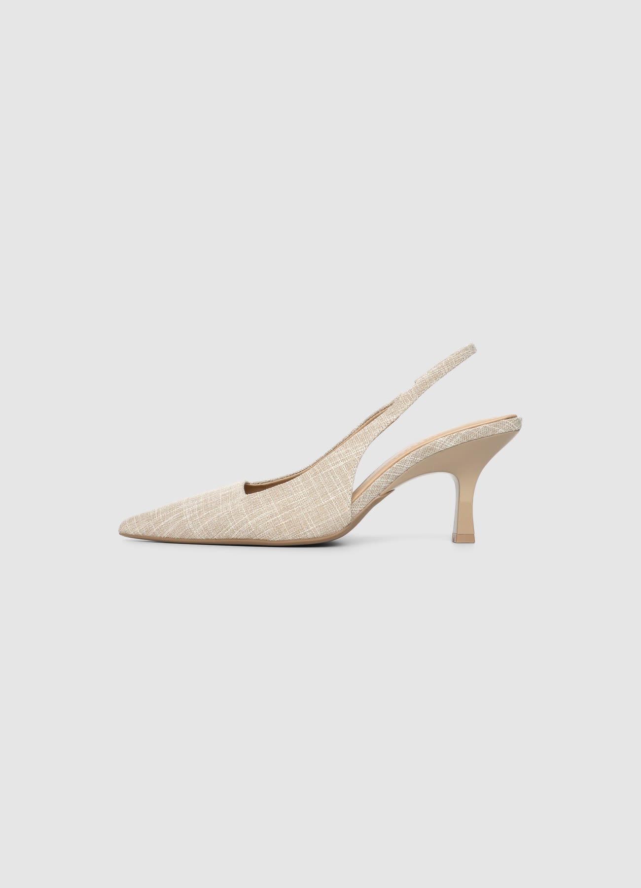 Décolleté slingback in canvas