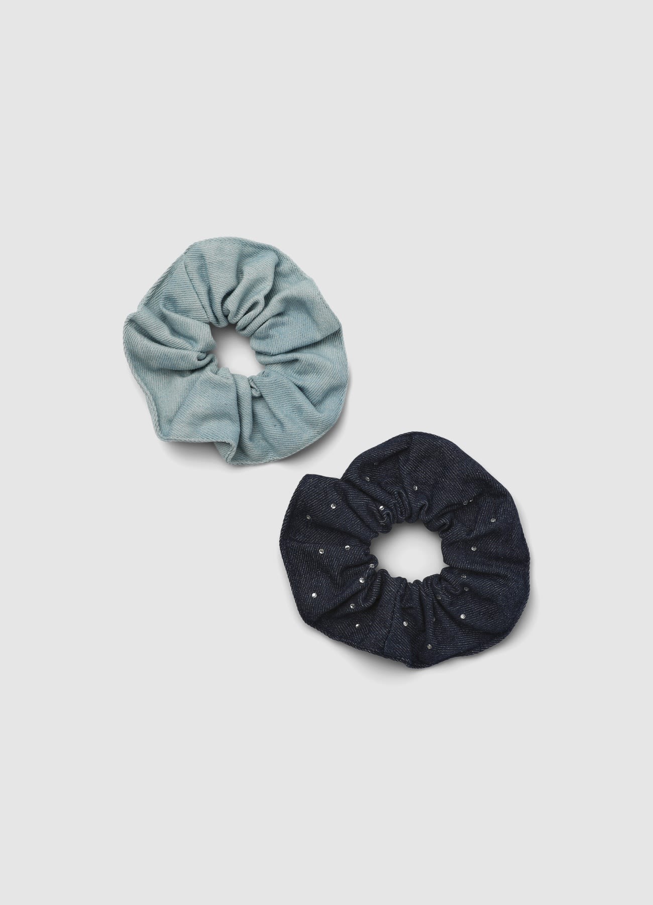 Pack 2 elastici per capelli effetto denim