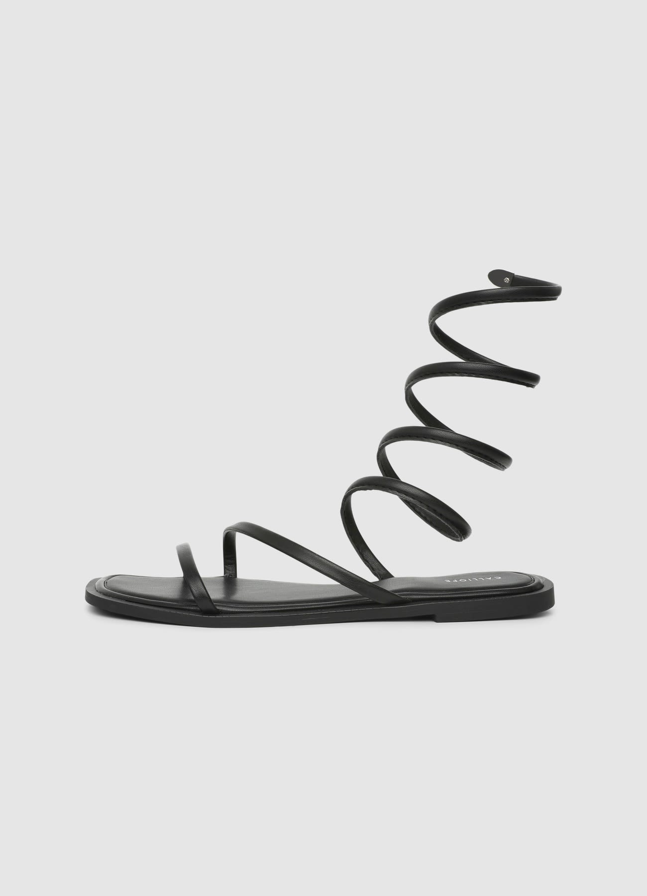 Sandali flat con laccetto a spirale